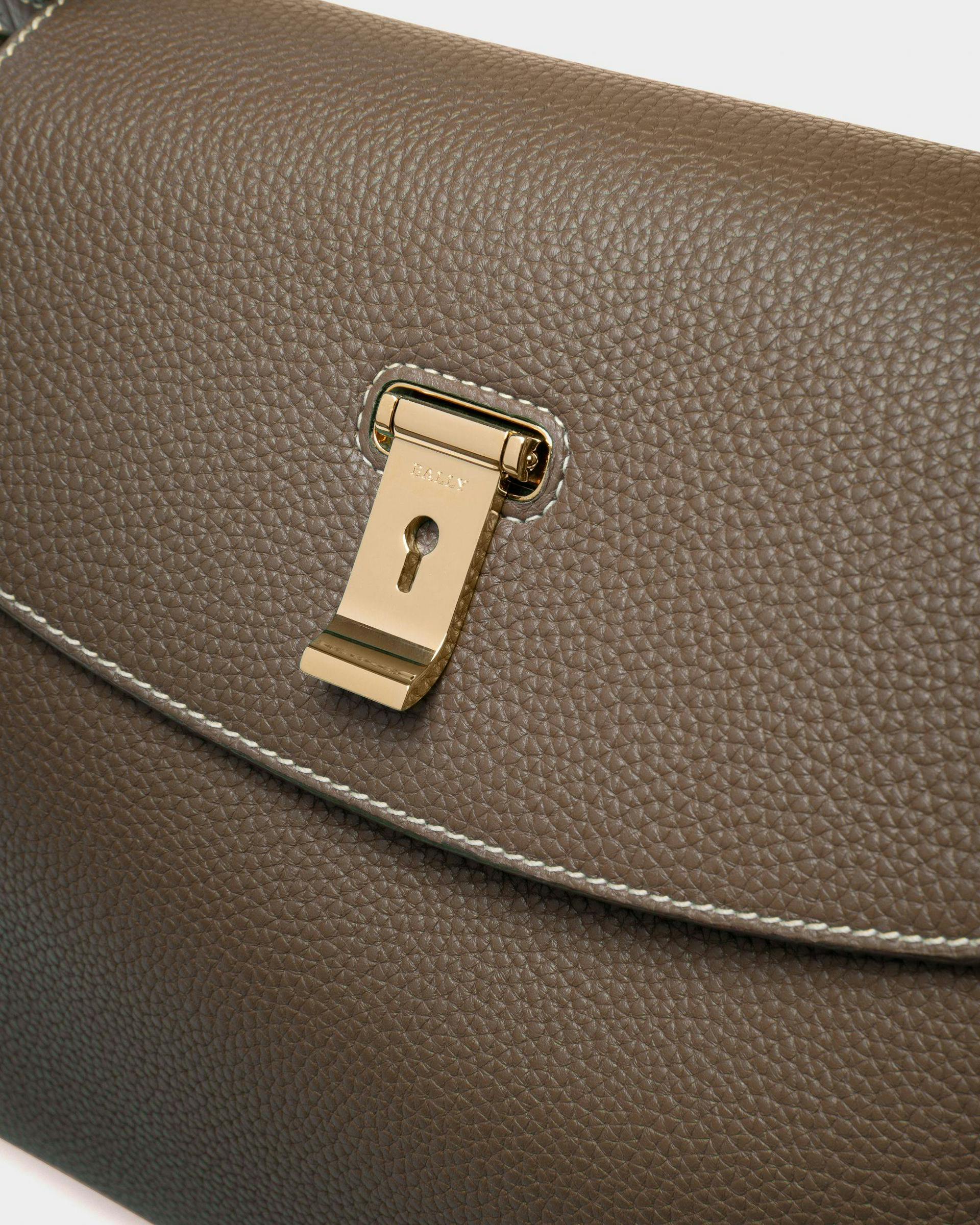 Layka Leather Top Handle Bag In Light Brown - Women's - Bally - 06