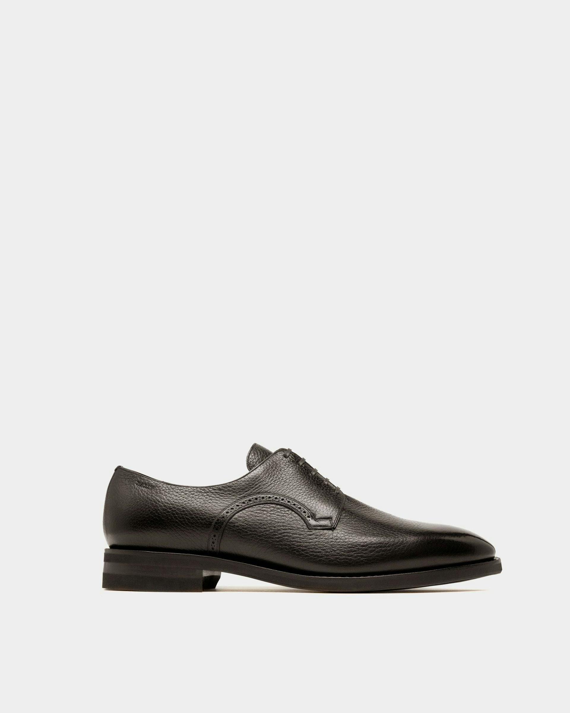 Scribe Novo Derby Shoes In Black Leather - Men's - Bally - 01
