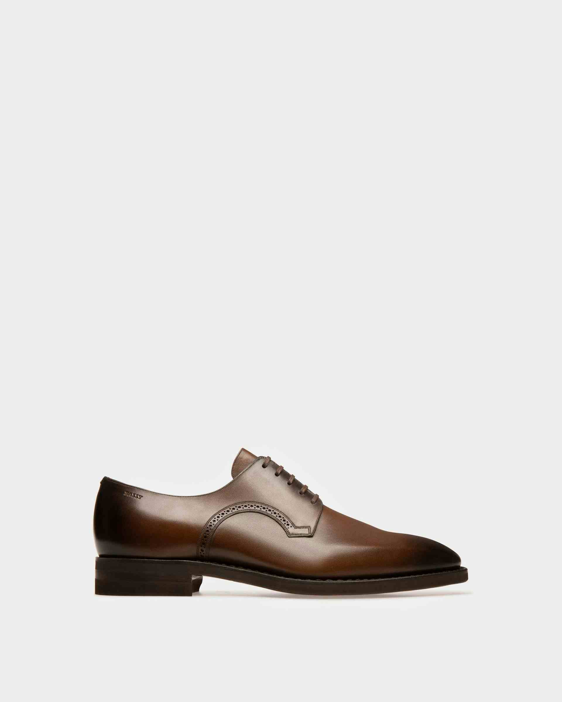 Scribe Novo Derby Shoes In Brown Leather - Men's - Bally