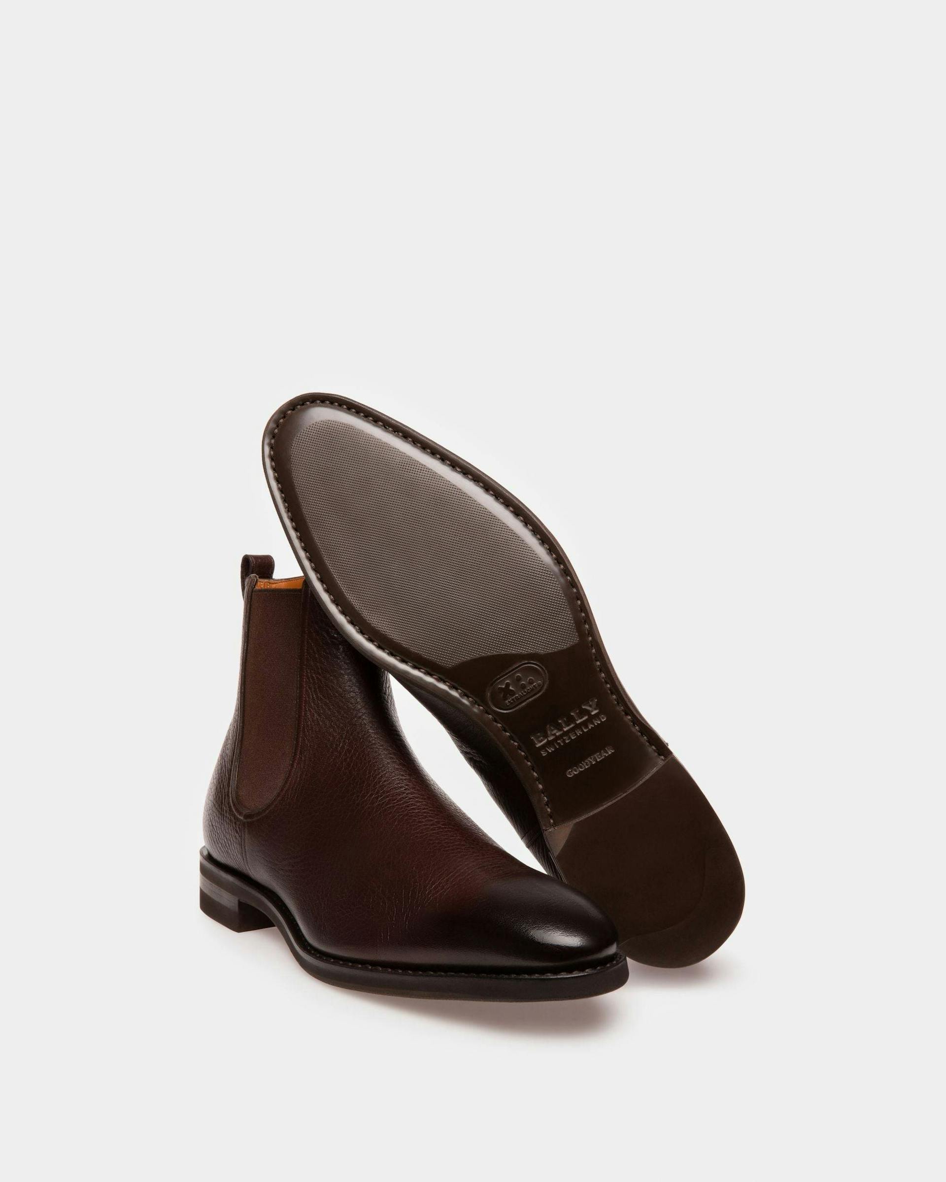 Scribe Novo Booties In Coffee Leather - Men's - Bally - 04
