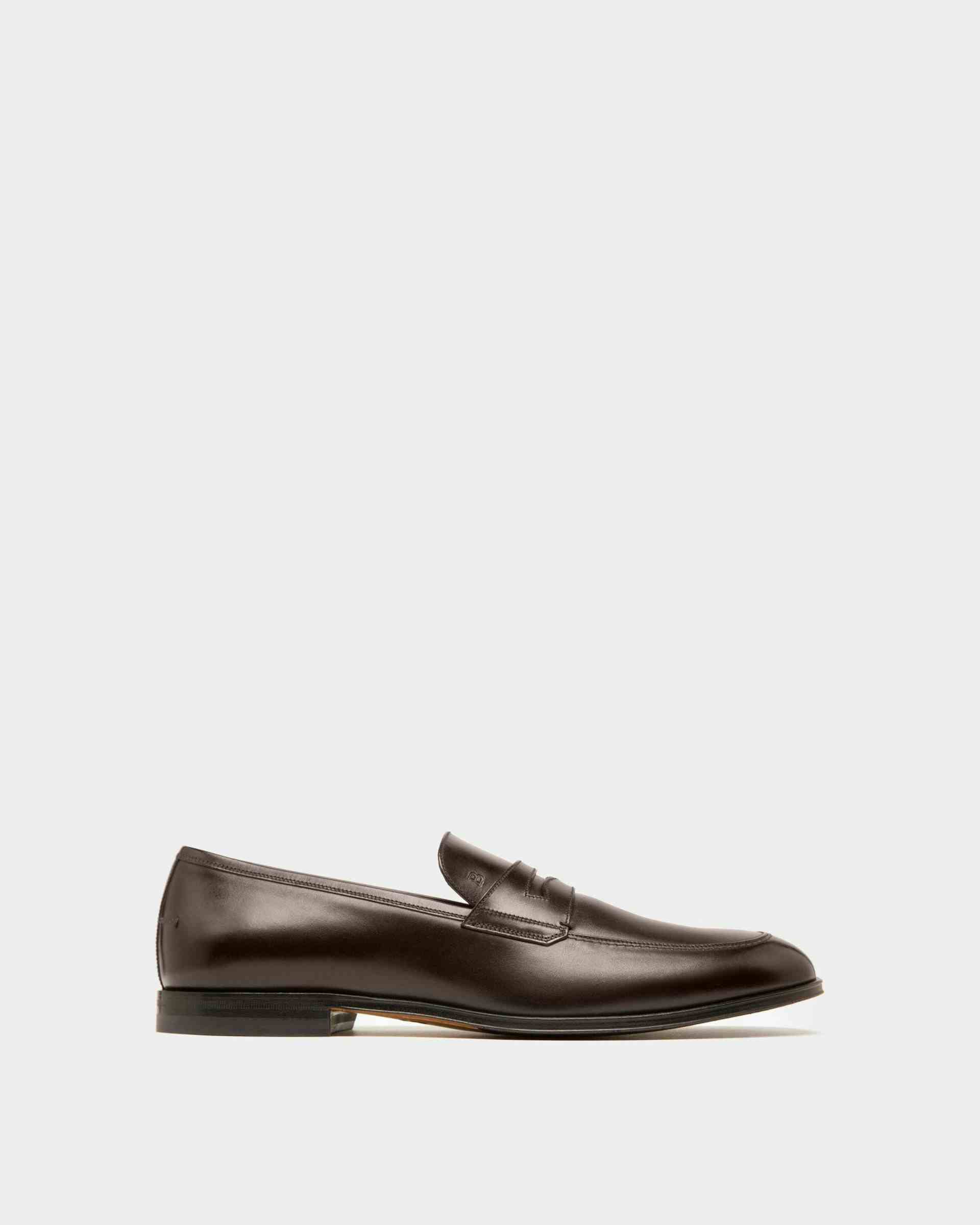 Webb Leather Loafers In Brown - Men's - Bally