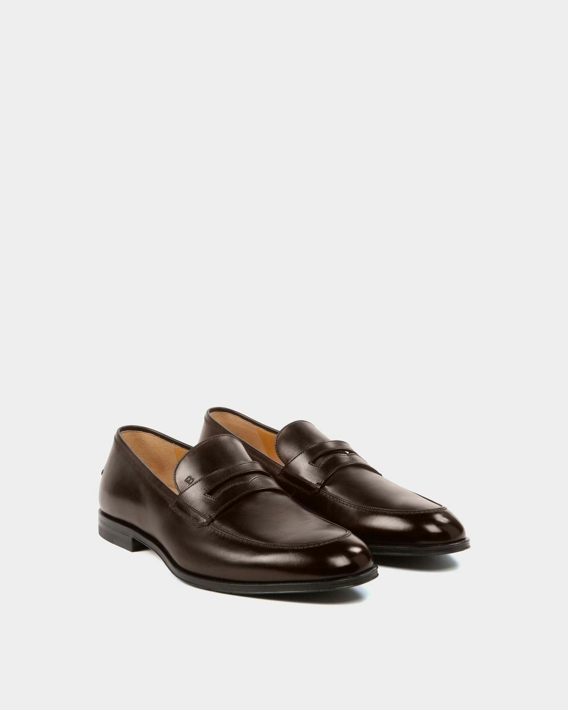 Webb Leather Loafers In Brown - Men's - Bally - 02