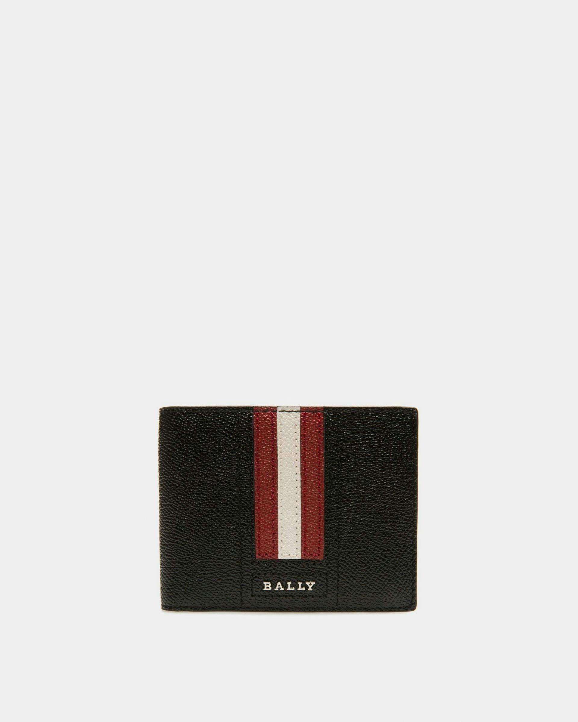 Lettering Wallet In Black Leather - Men's - Bally - 01