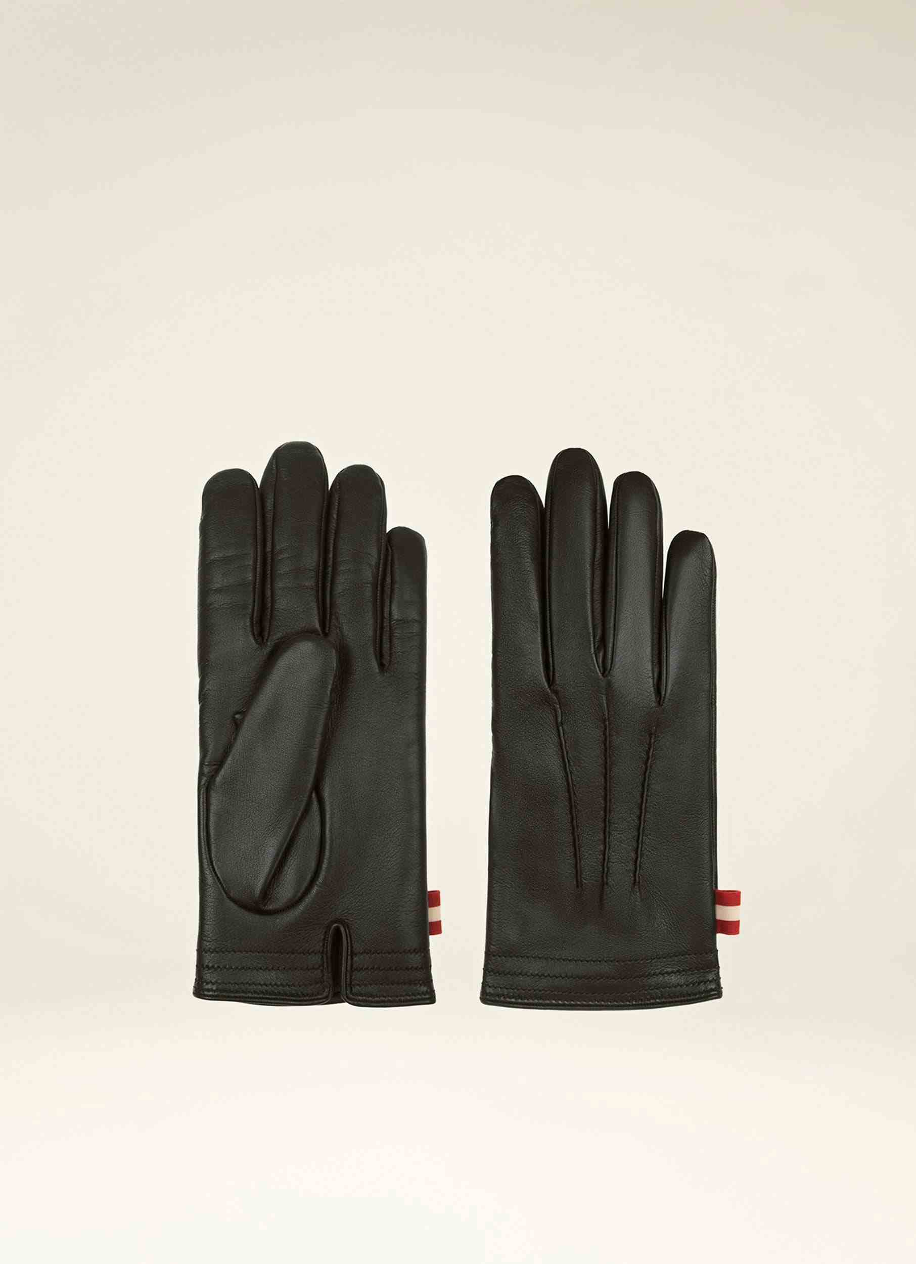 Leather Gloves In Black - Men's - Bally
