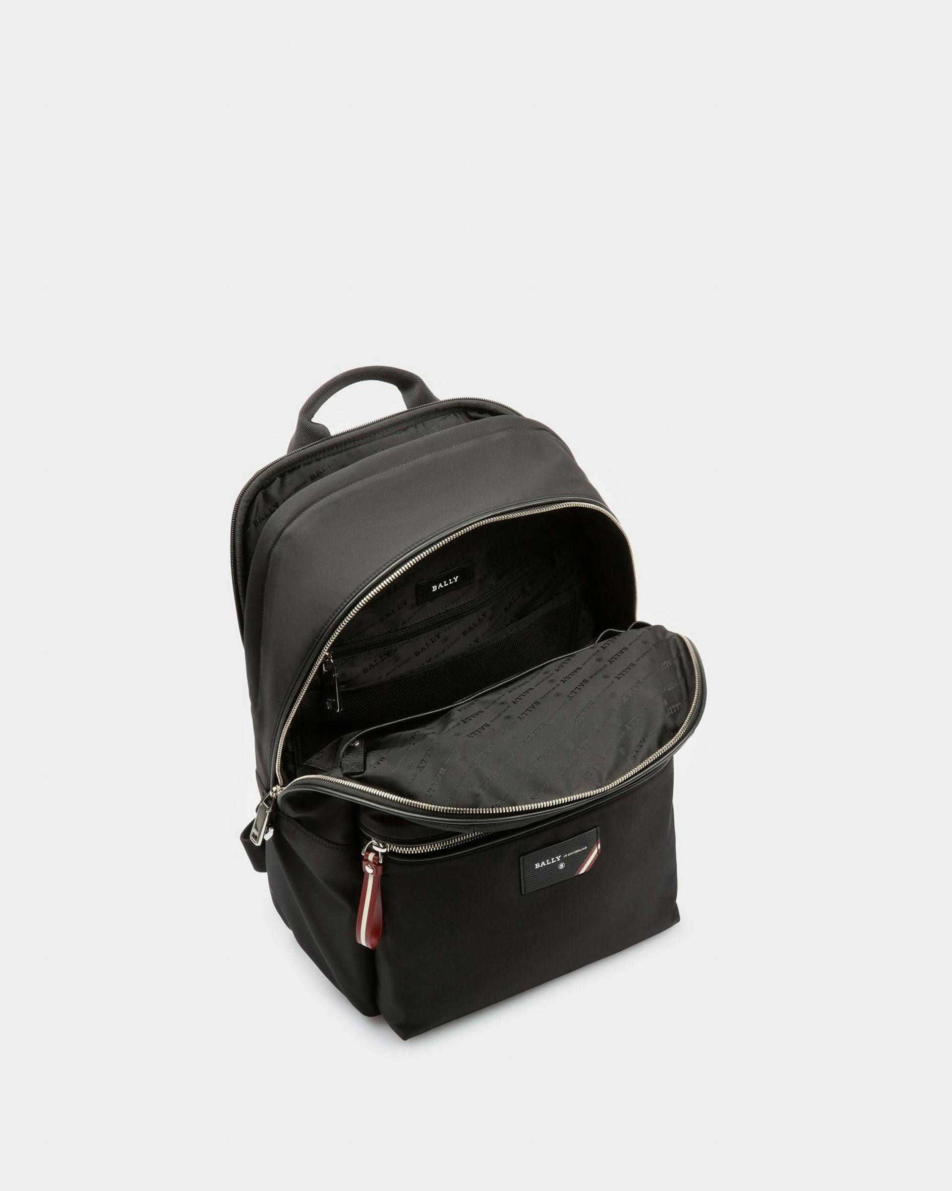 Explore Backpack In Black Leather And Nylon - Men's - Bally - 03