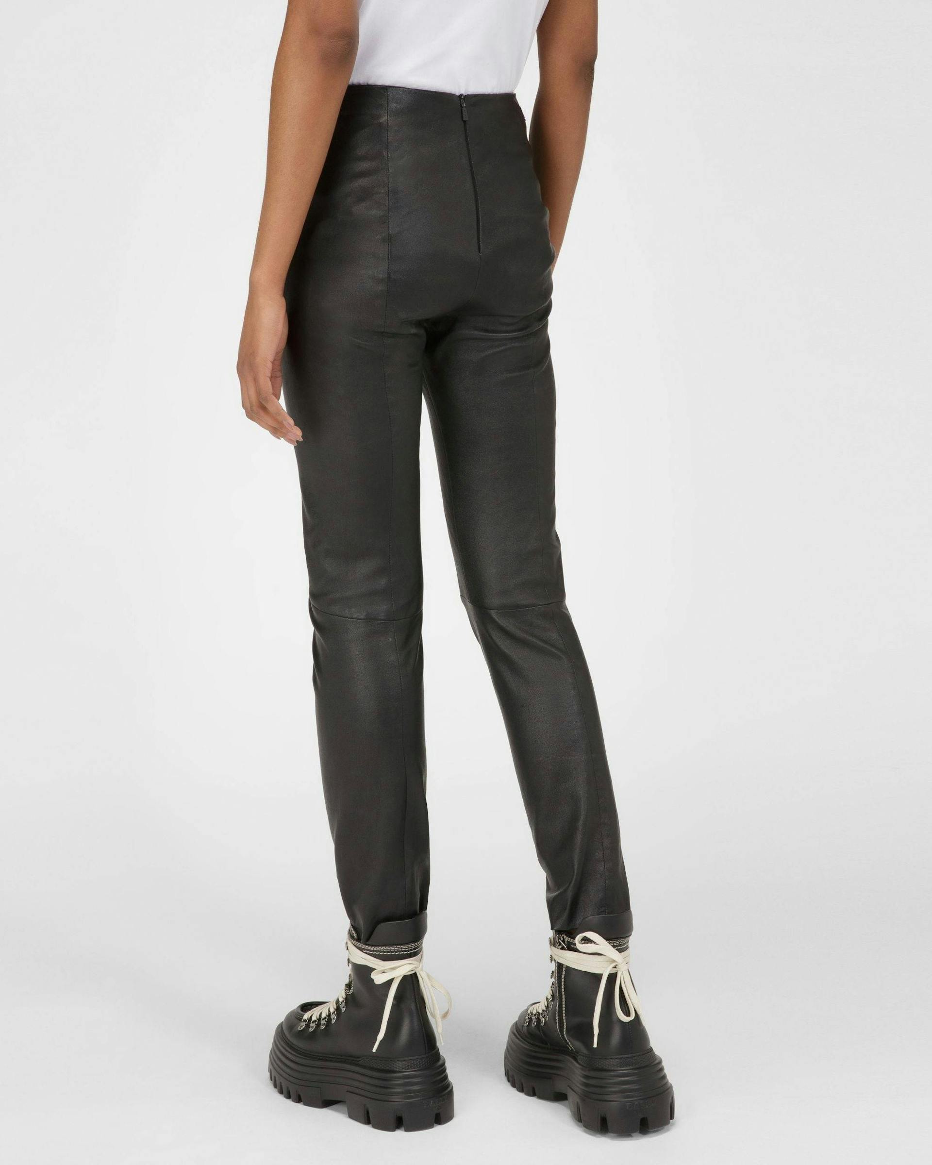 Nappa Leather Leggings In Black - Women's - Bally - 03