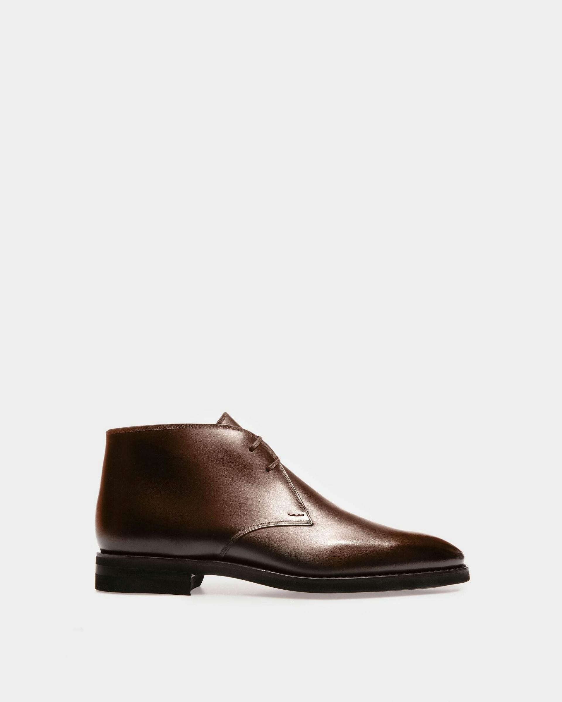 SCRIBE NOVO Leather Desert Boots In Brown - Men's - Bally - 01