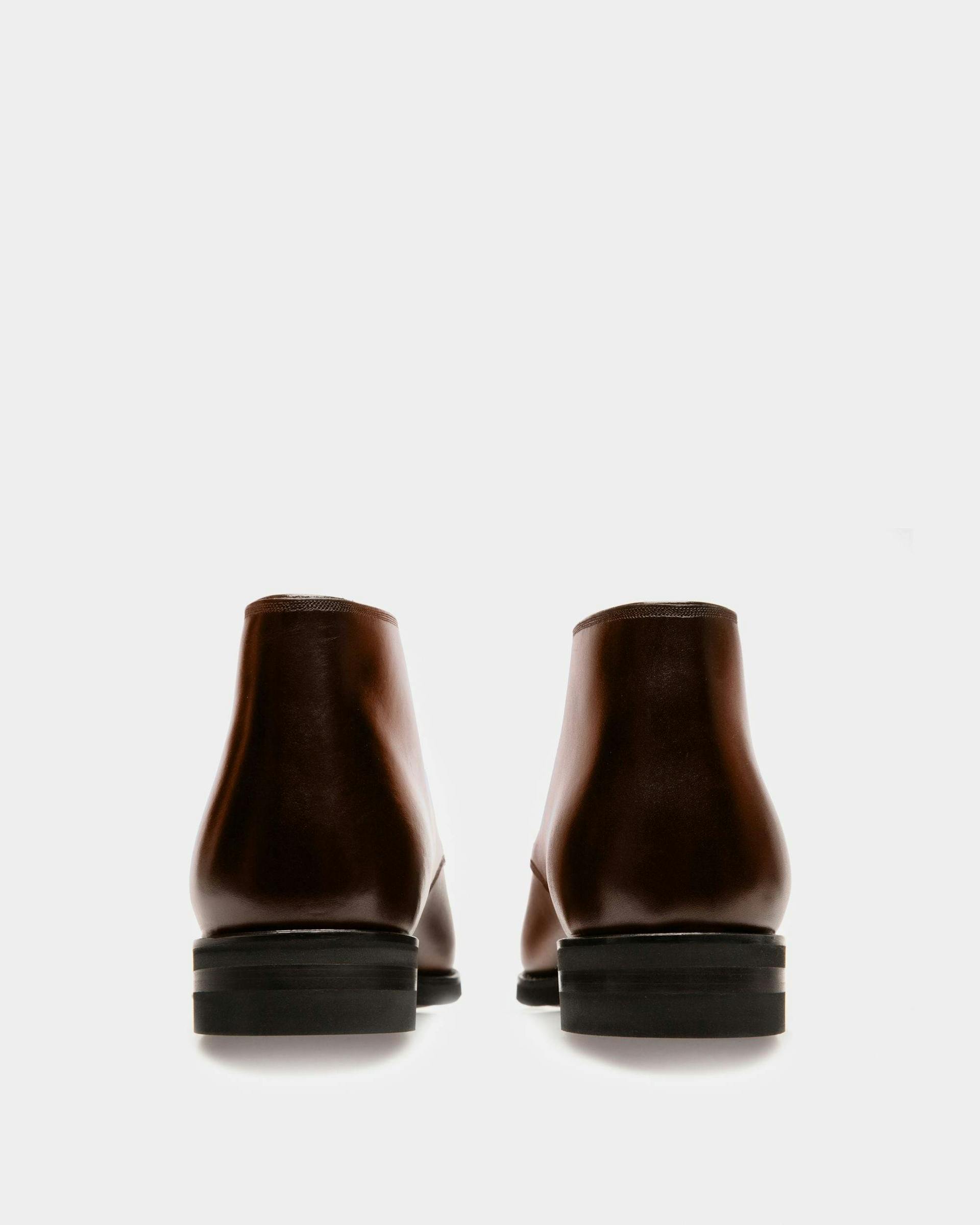 SCRIBE NOVO Leather Desert Boots In Brown - Men's - Bally - 03