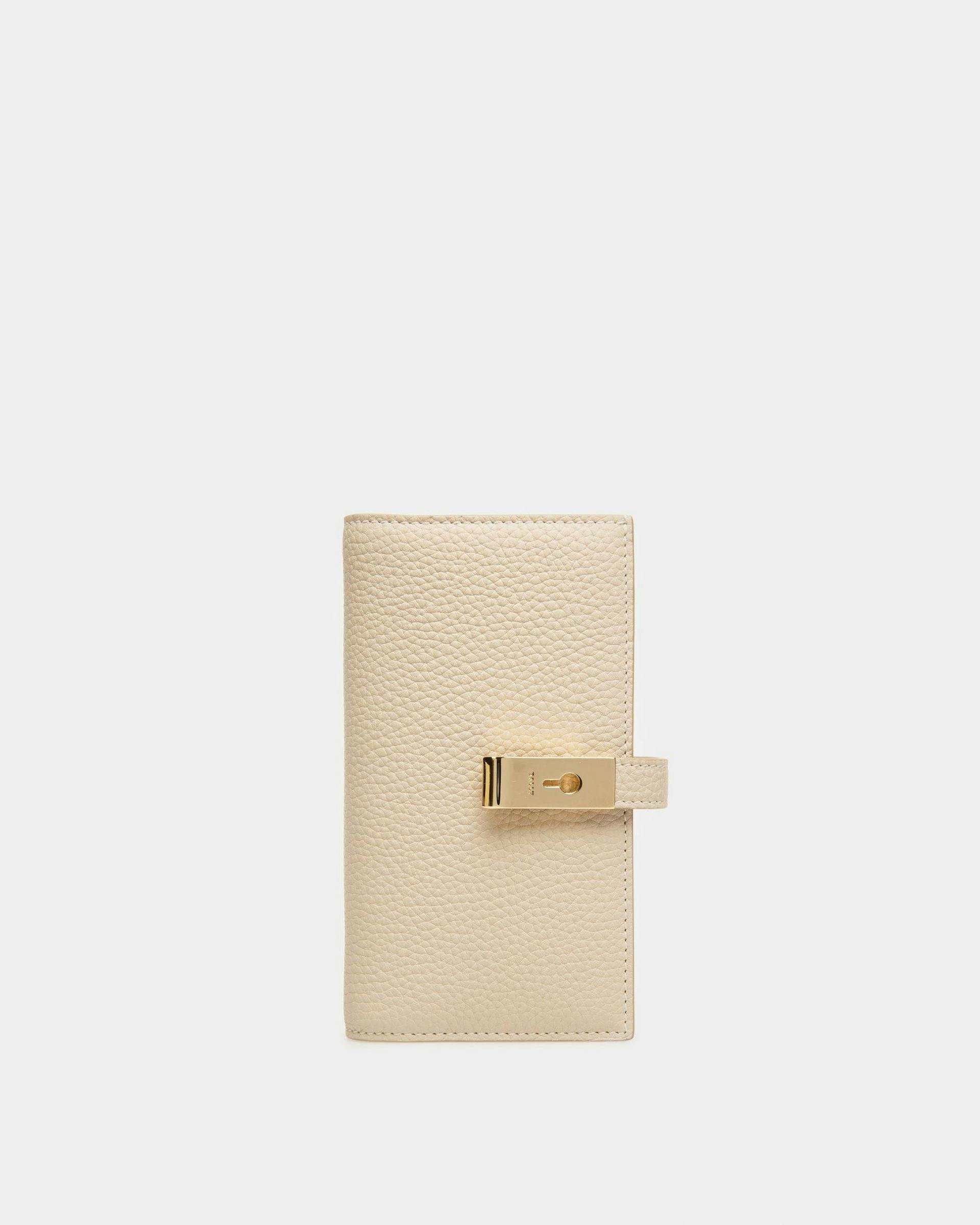 Amber Leather French Wallet In Light Beige - Women's - Bally - 01