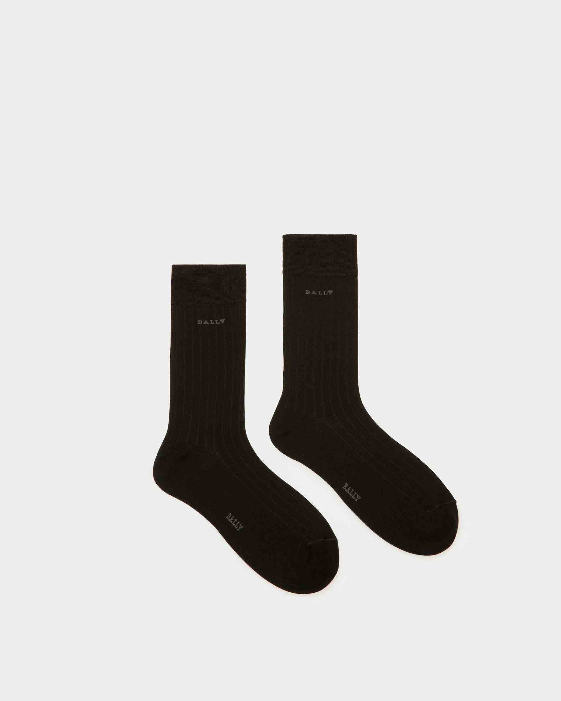 Ribbed Cotton Blend Socks - Men's - Bally