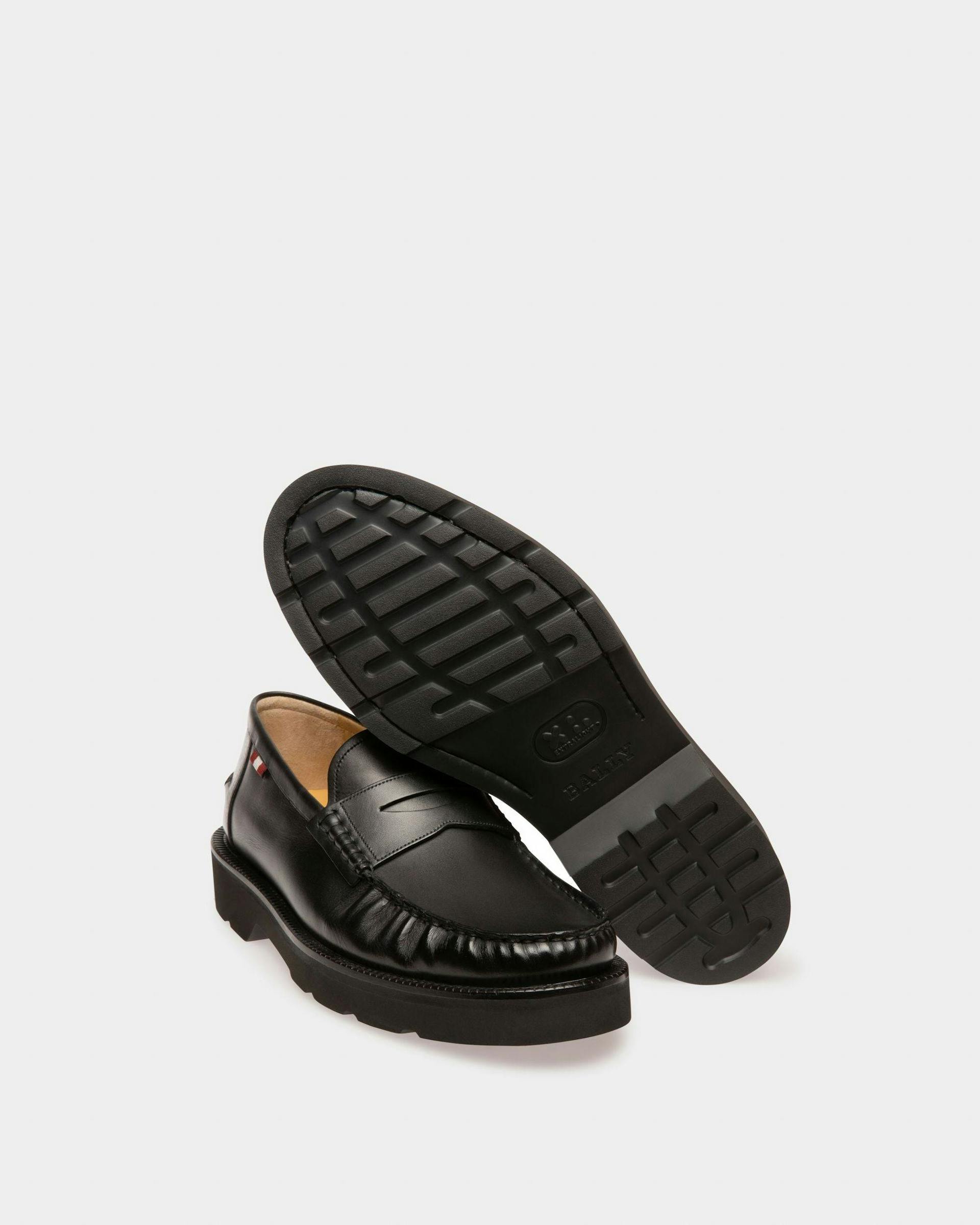 Noah Leather Loafers In Black - Men's - Bally - 04
