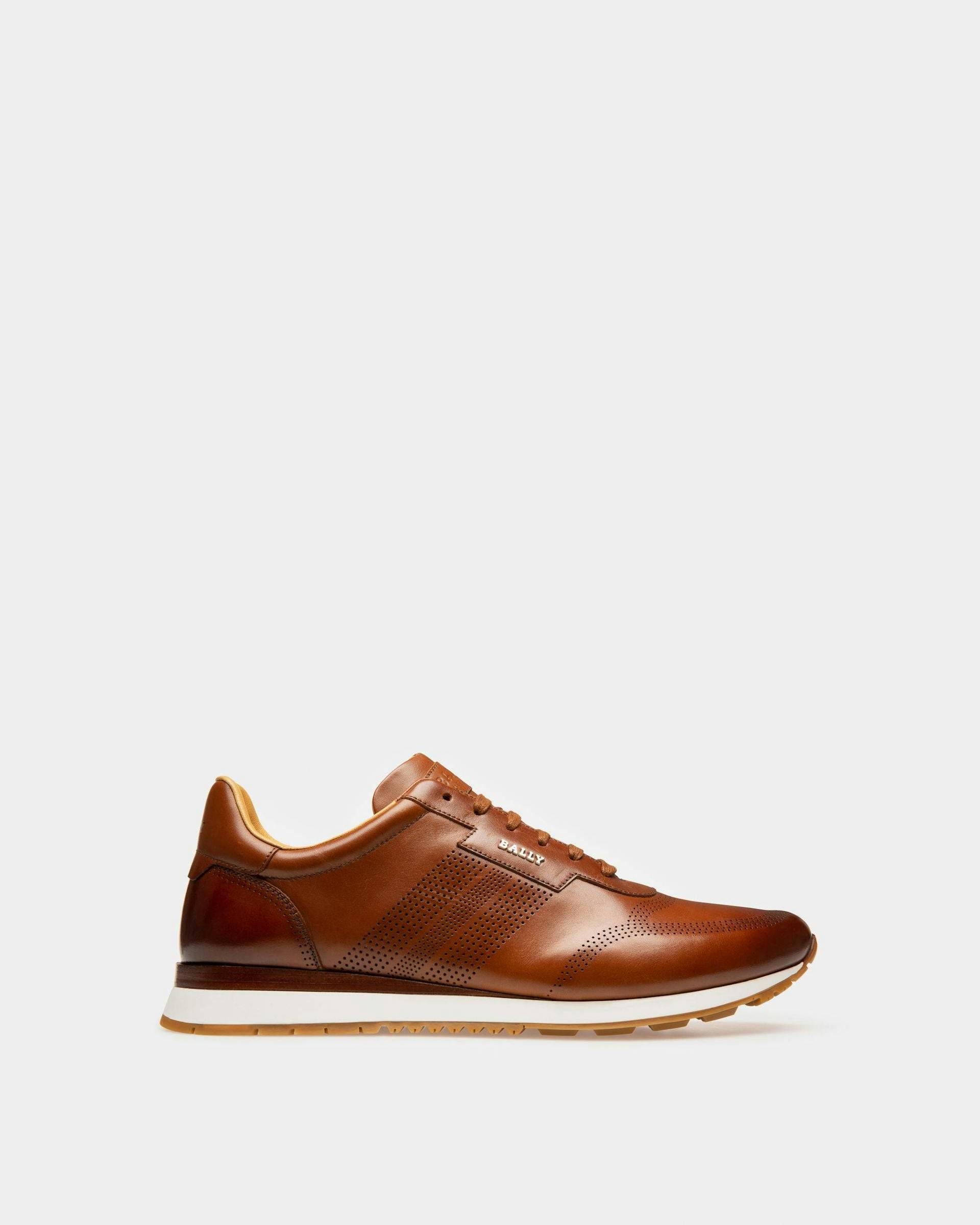 Asken Leather Sneakers In Brown - Men's - Bally - 01