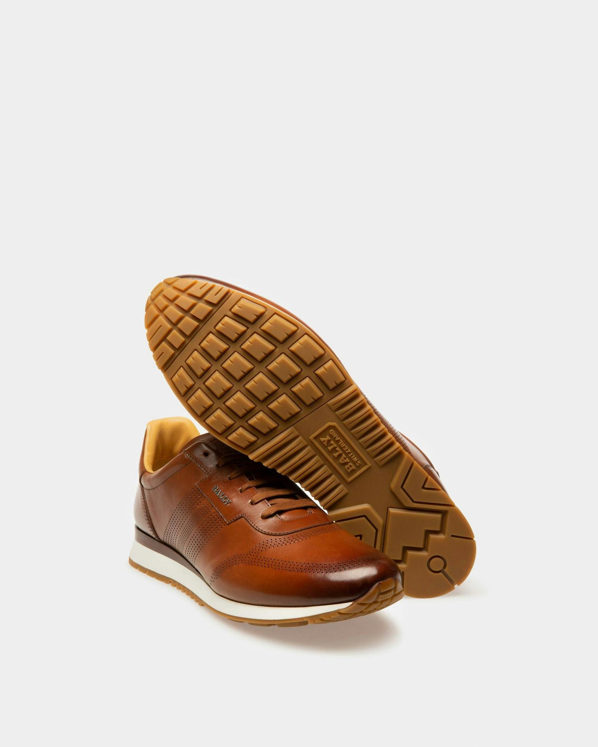 Asken Leather Sneakers In Brown - Men's - Bally - 04