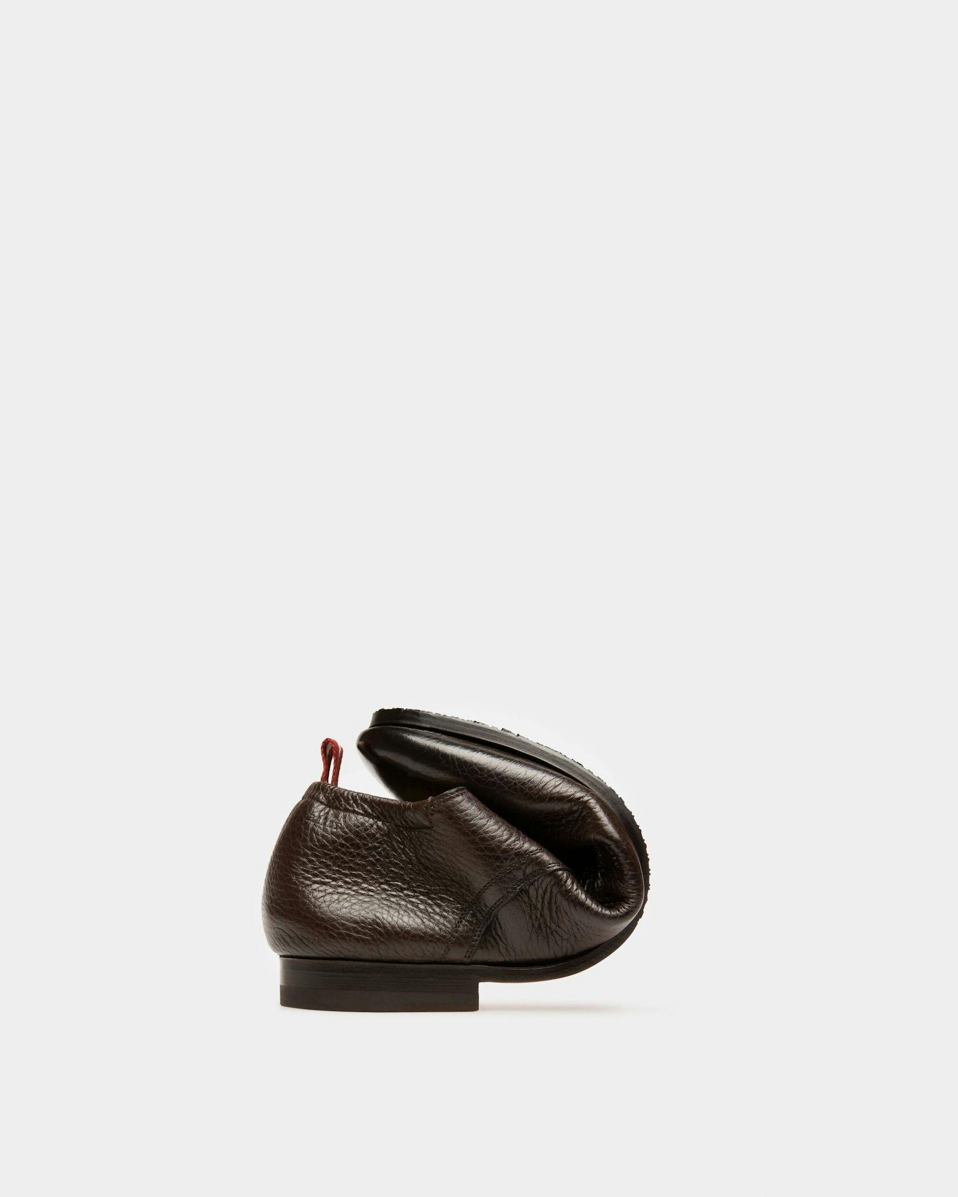 Plizard Leather Derby Shoes In Brown - Men's - Bally - 06