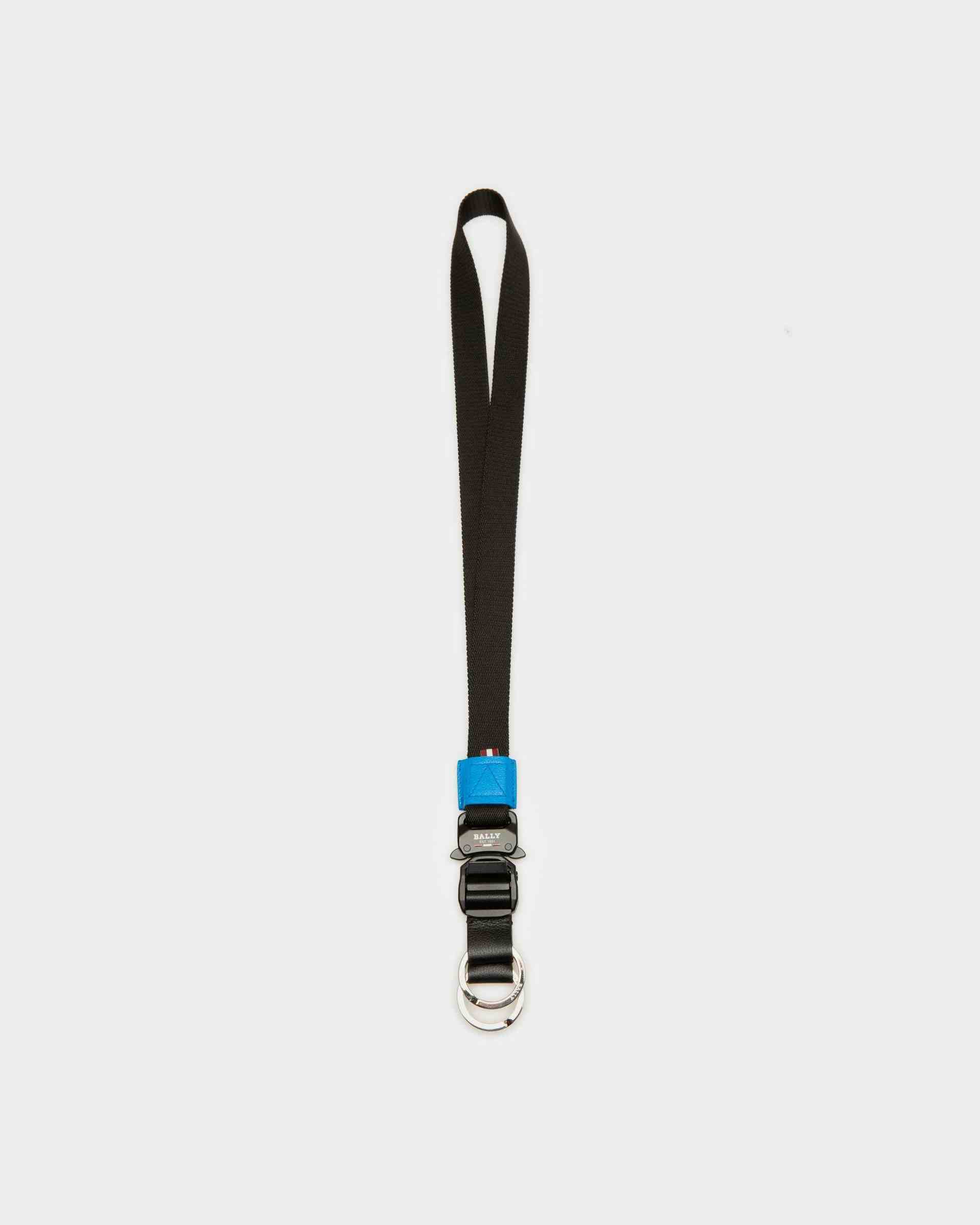 Paxthon Recycled Polyester Key Holder In Black - Men's - Bally