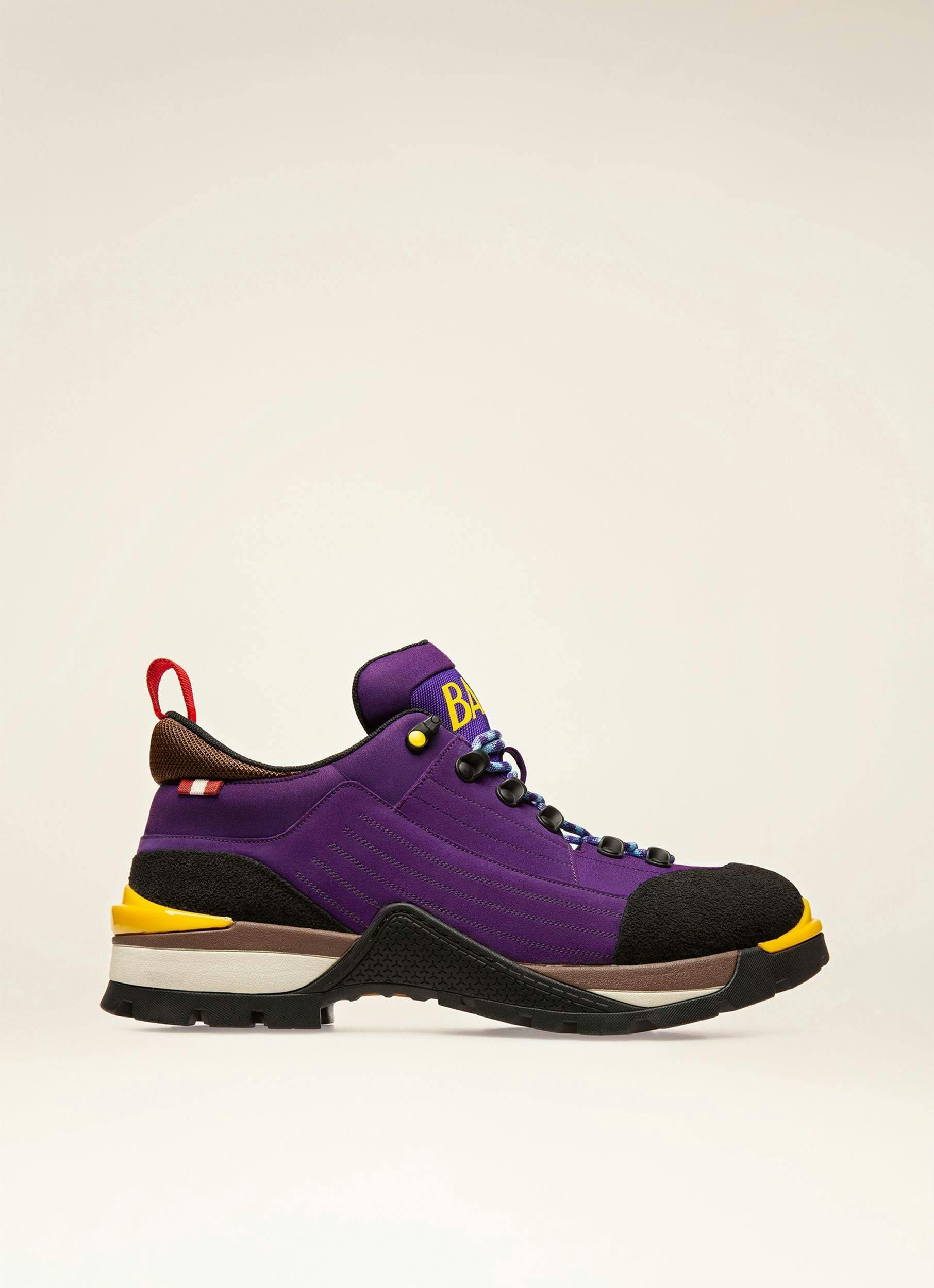 BALLY HIKE Suede Hiking Shoes In Purple - Men's - Bally - 01