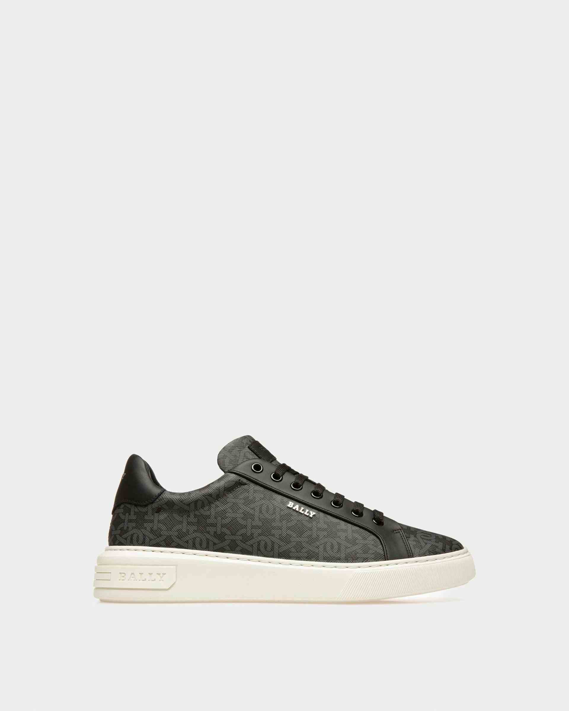 Miky Sneakers In Gray Cotton And Leather - Men's - Bally