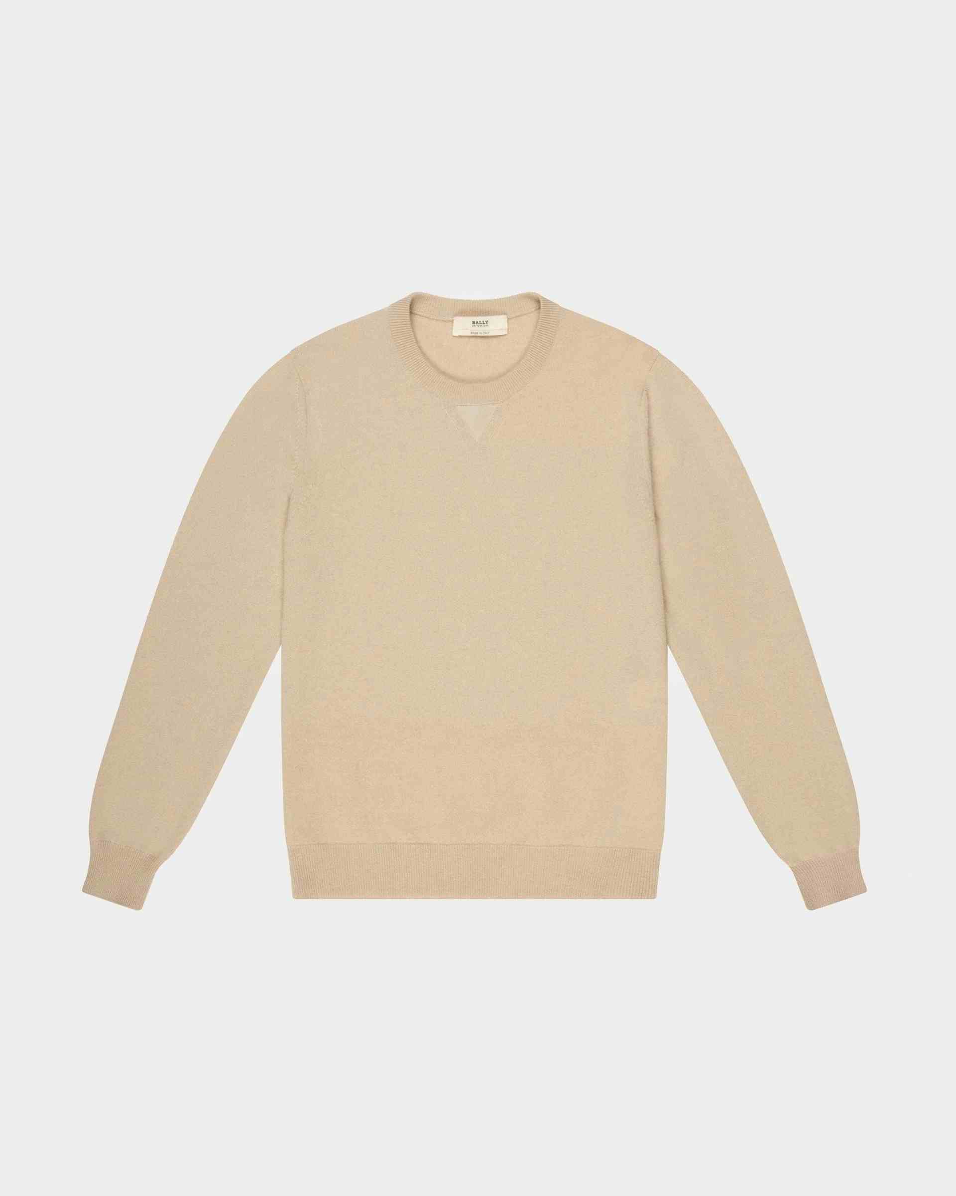 Cashmere Sweater In Natural - Men's - Bally
