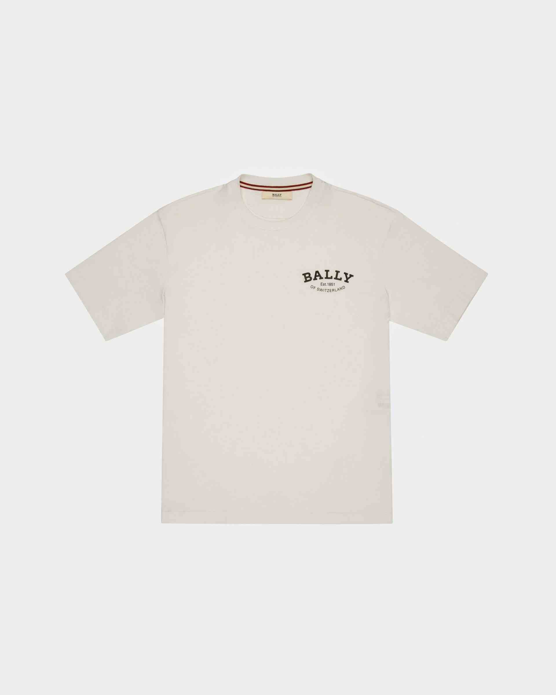 Cotton T-Shirt In White - Men's - Bally
