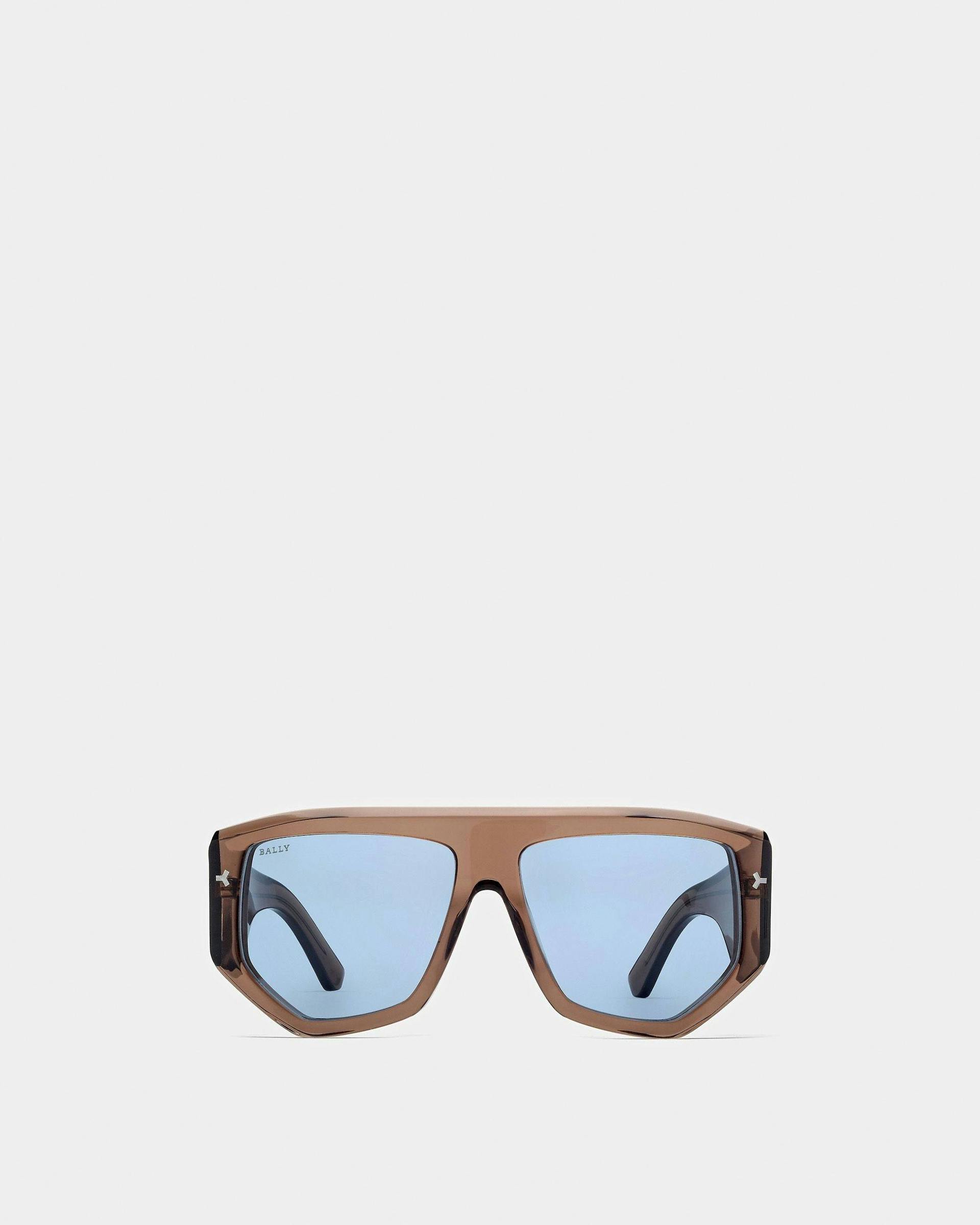 Meg Geometric Full Rim Sunglasses In Shiny Beige Plastic - OTHER - Bally - 01