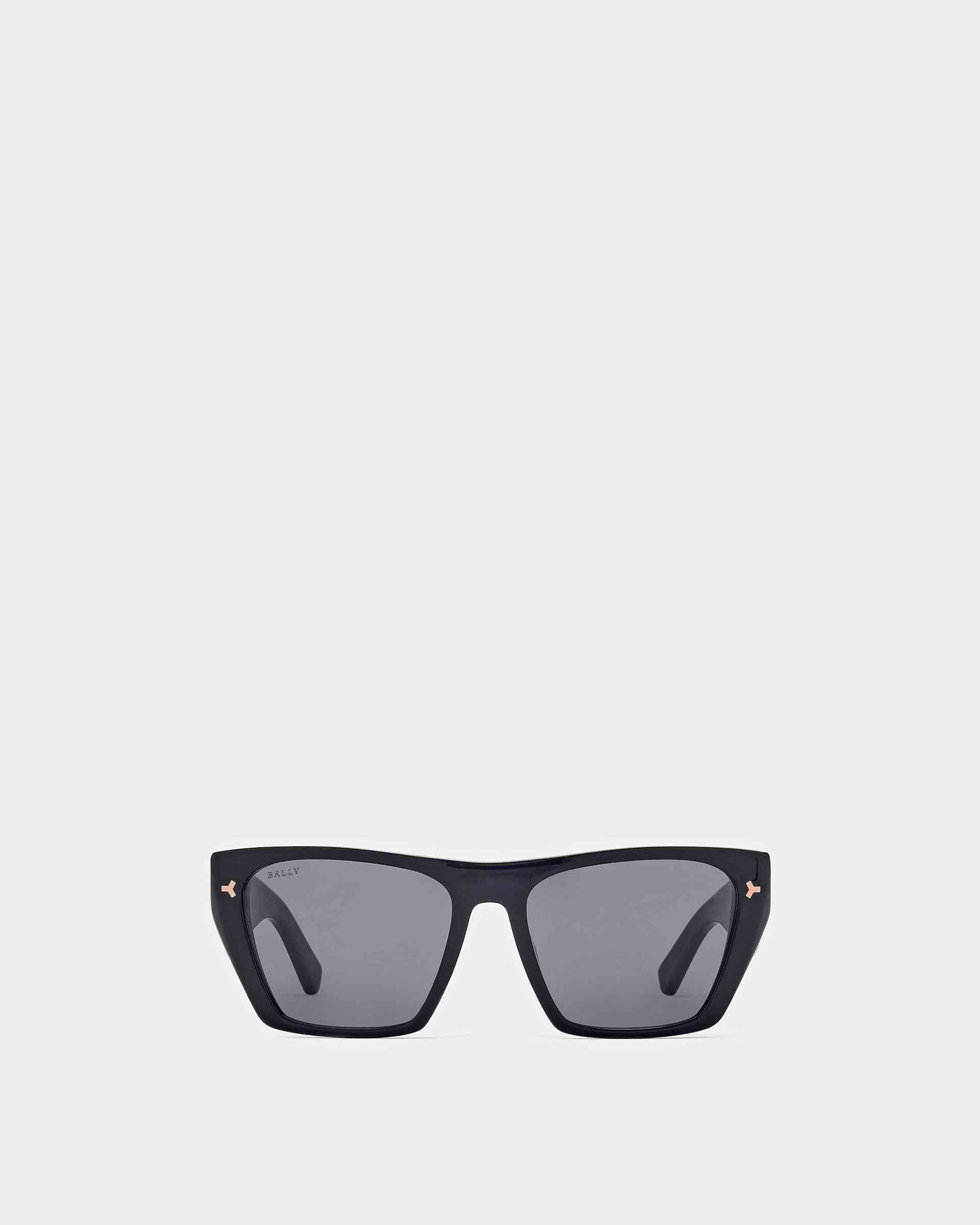 Ashley Geometric Full Rim Sunglasses In Black Plastic - Women's - Bally