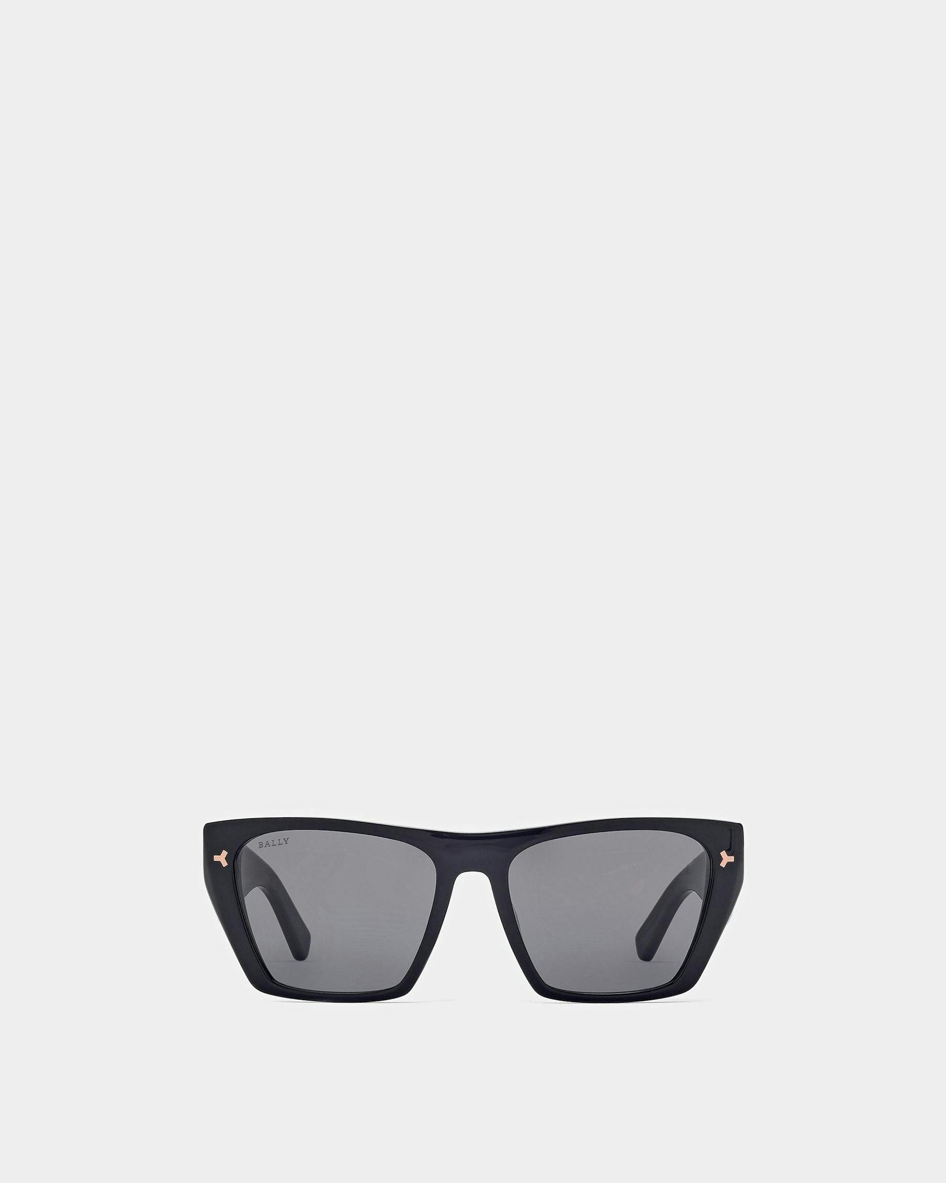 Ashley Geometric Full Rim Sunglasses In Black Plastic - Women's - Bally - 01