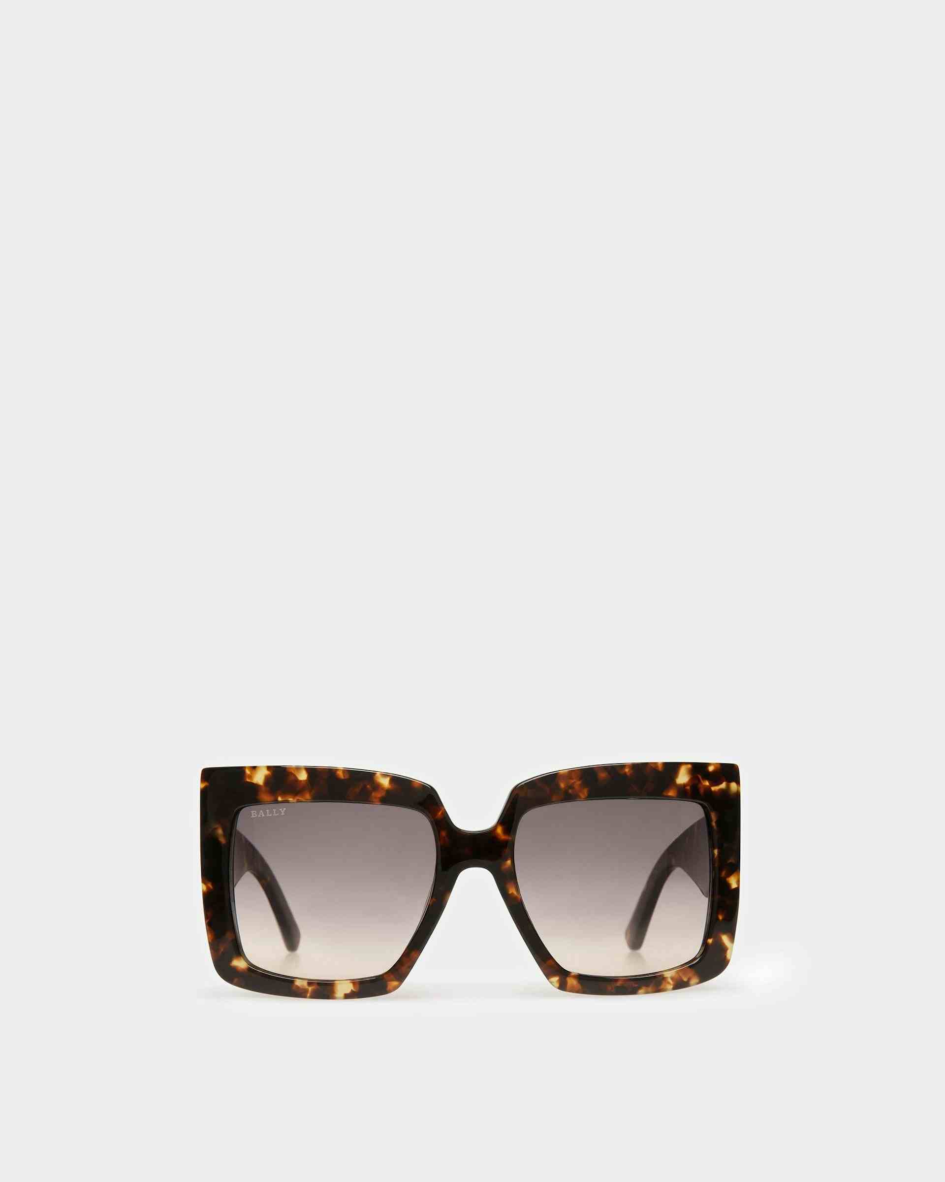 Carla Square Oversized Sunglasses In Tortoiseshell Plastic - Women's - Bally