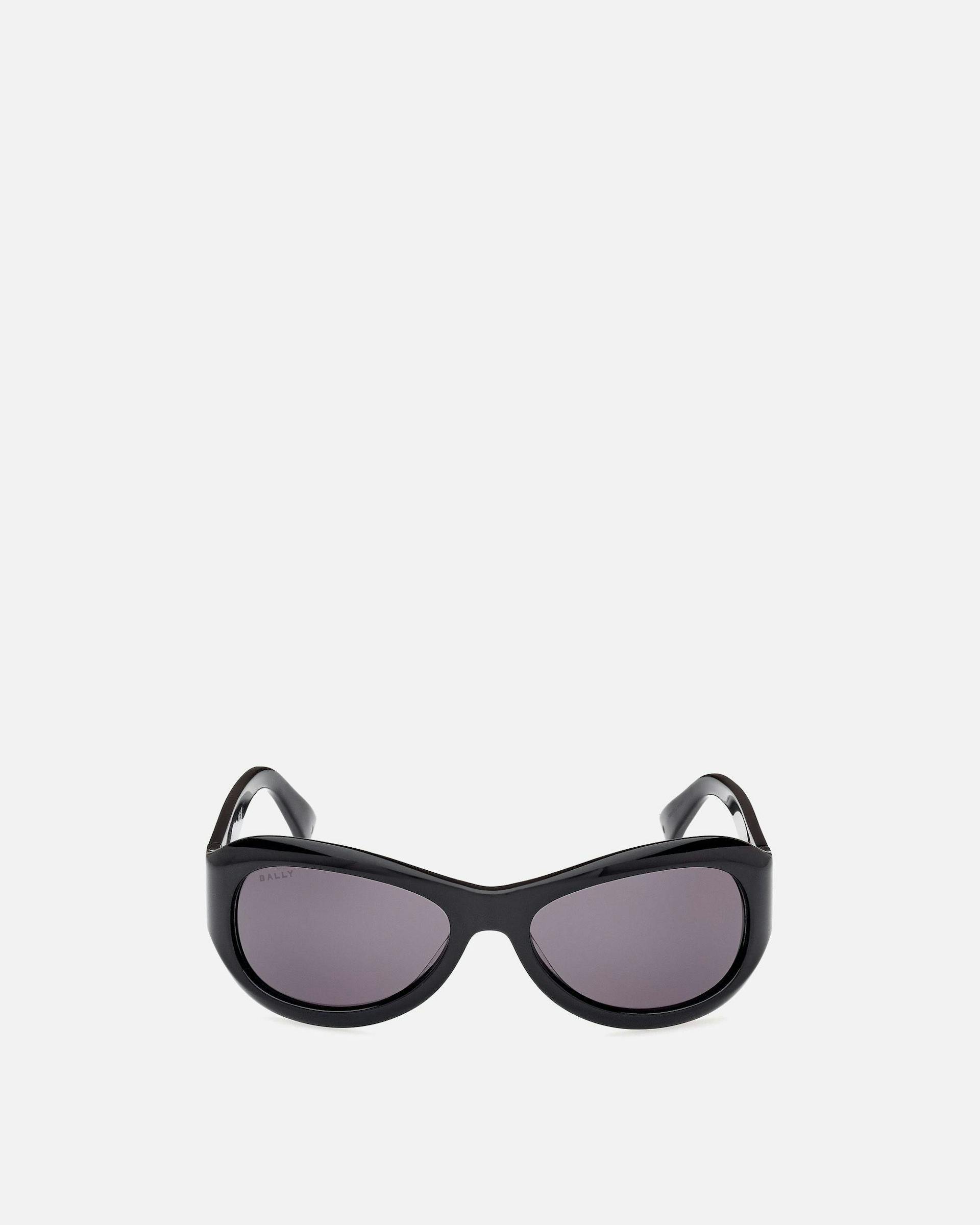 Maurice Acetate Sunglasses in Black and Smoke | Bally | Still Life Front