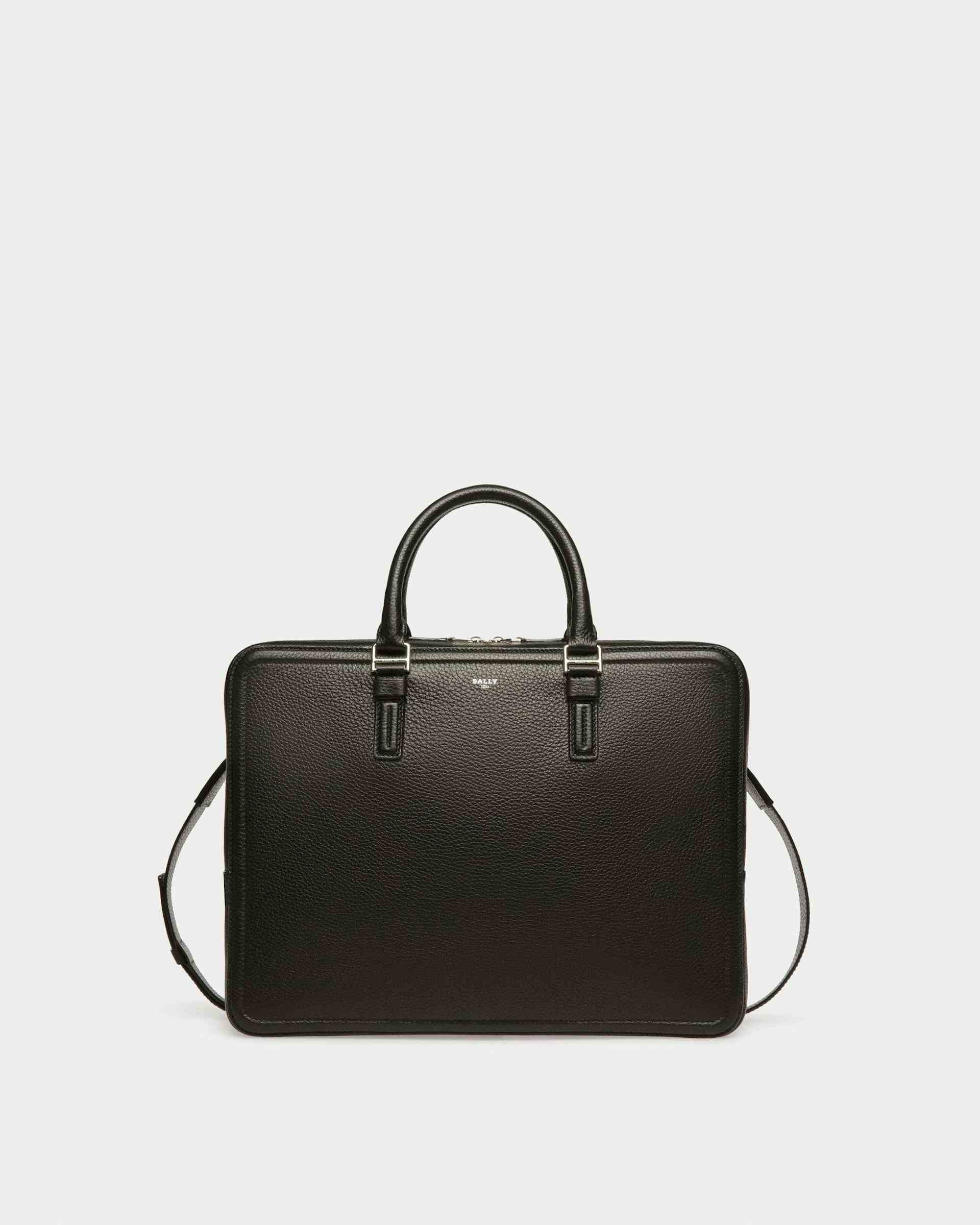 Sergy Leather Business Bag In Black - Men's - Bally