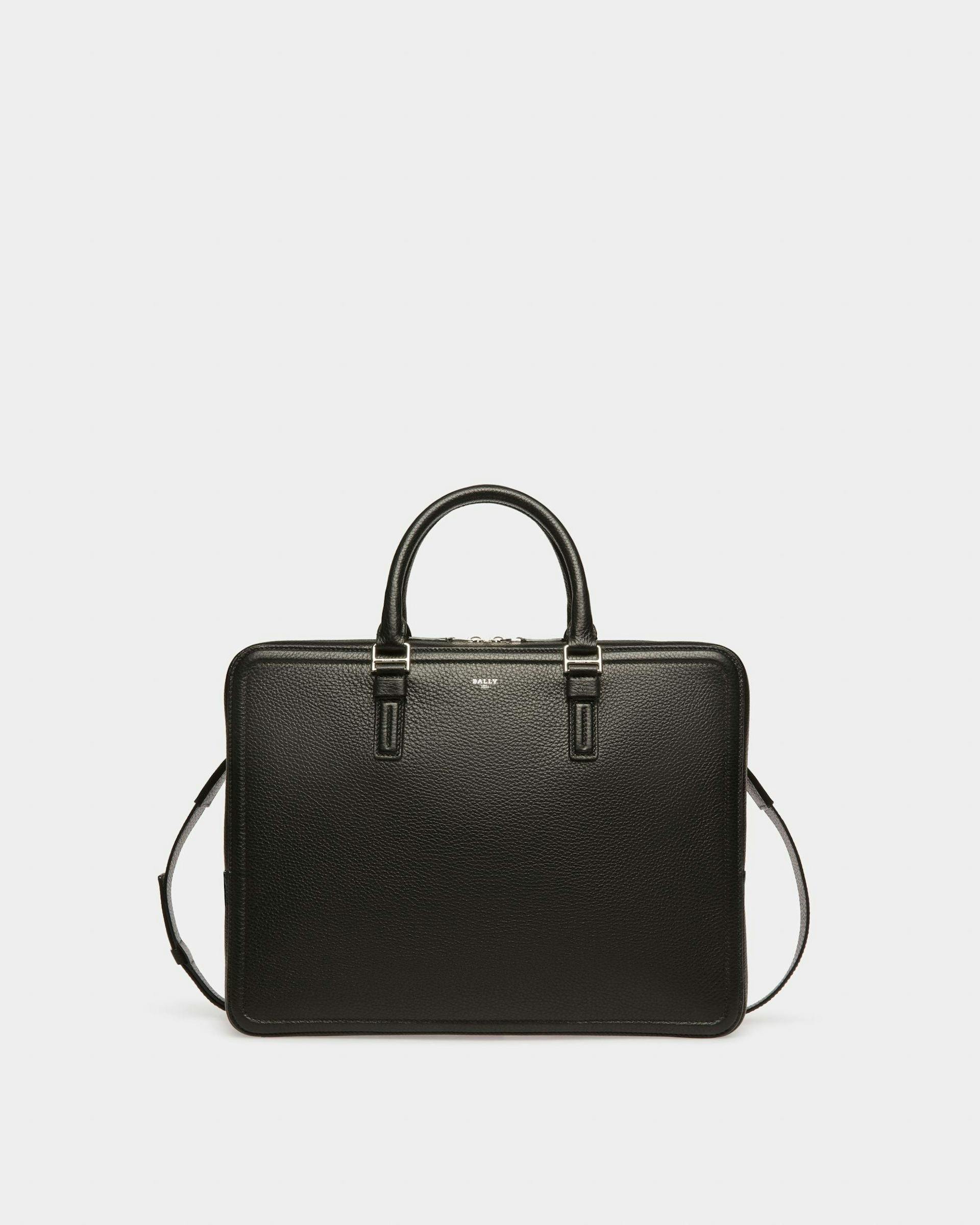 Sergy Leather Business Bag In Black - Men's - Bally - 01