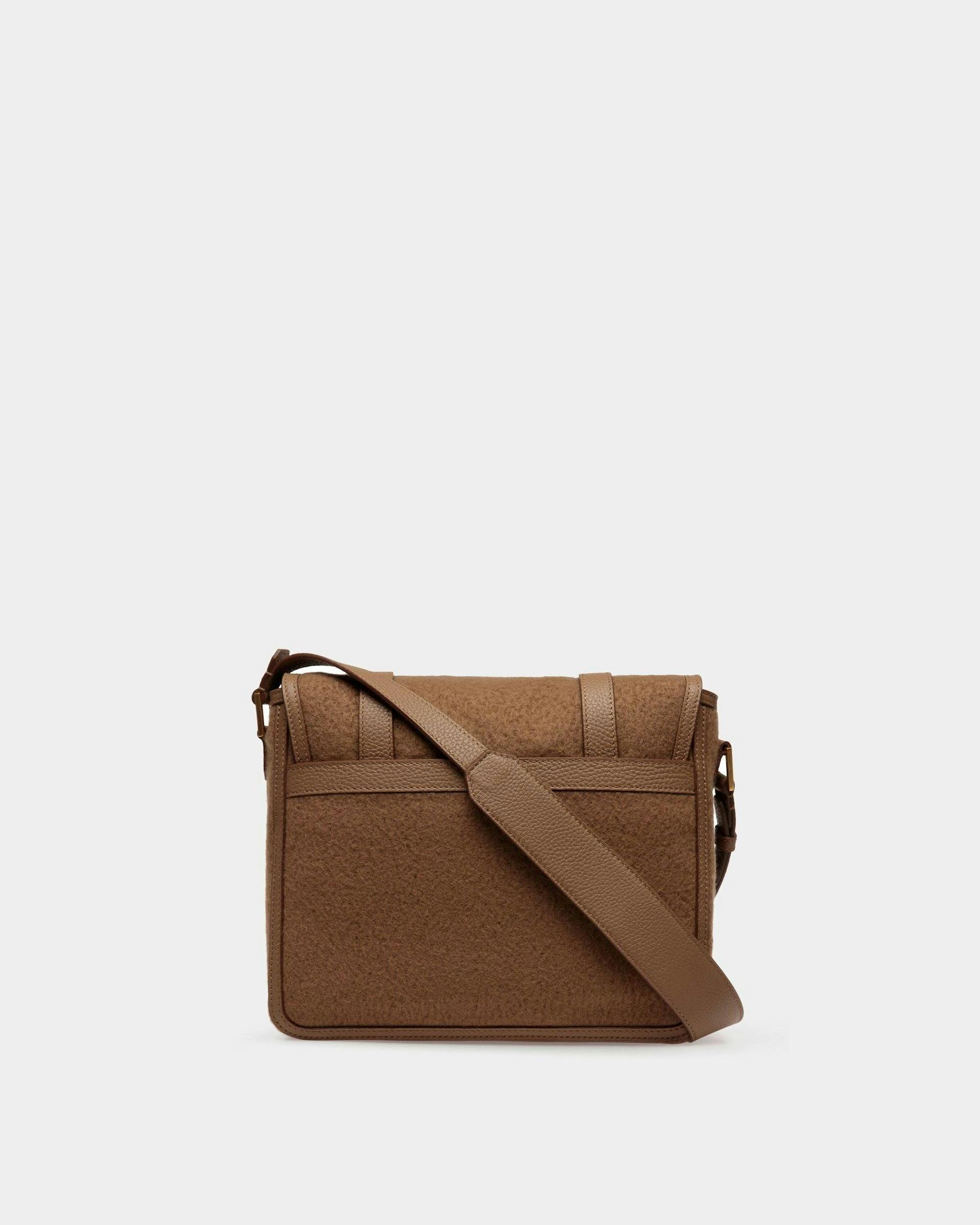 Gare Messenger Bag In Camel Fabric And Leather - Men's - Bally - 02