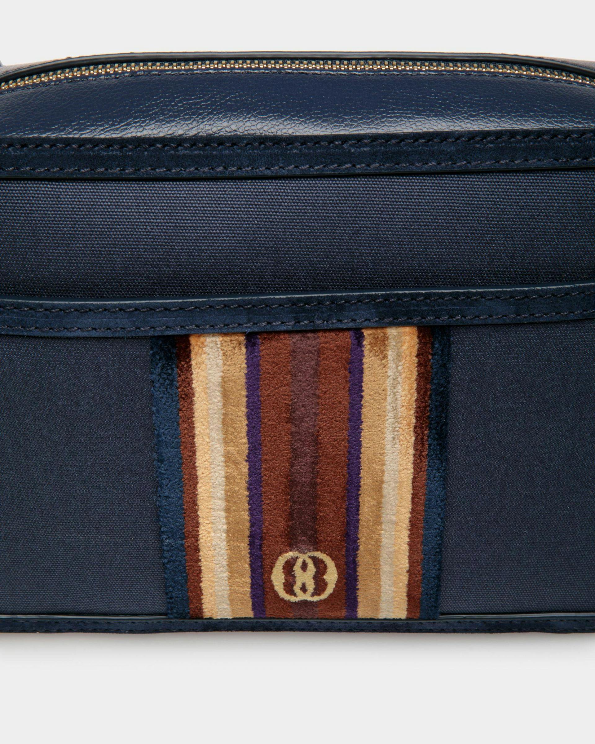 Gare Crossbody Bag In Marine Fabric - Men's - Bally - 05