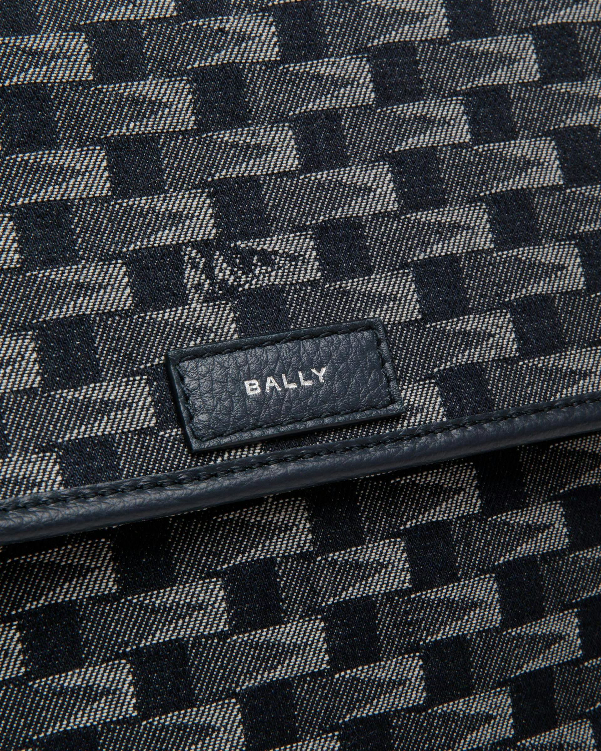 Men's Pennant Crossbody Bag in Denim | Bally | Still Life Detail