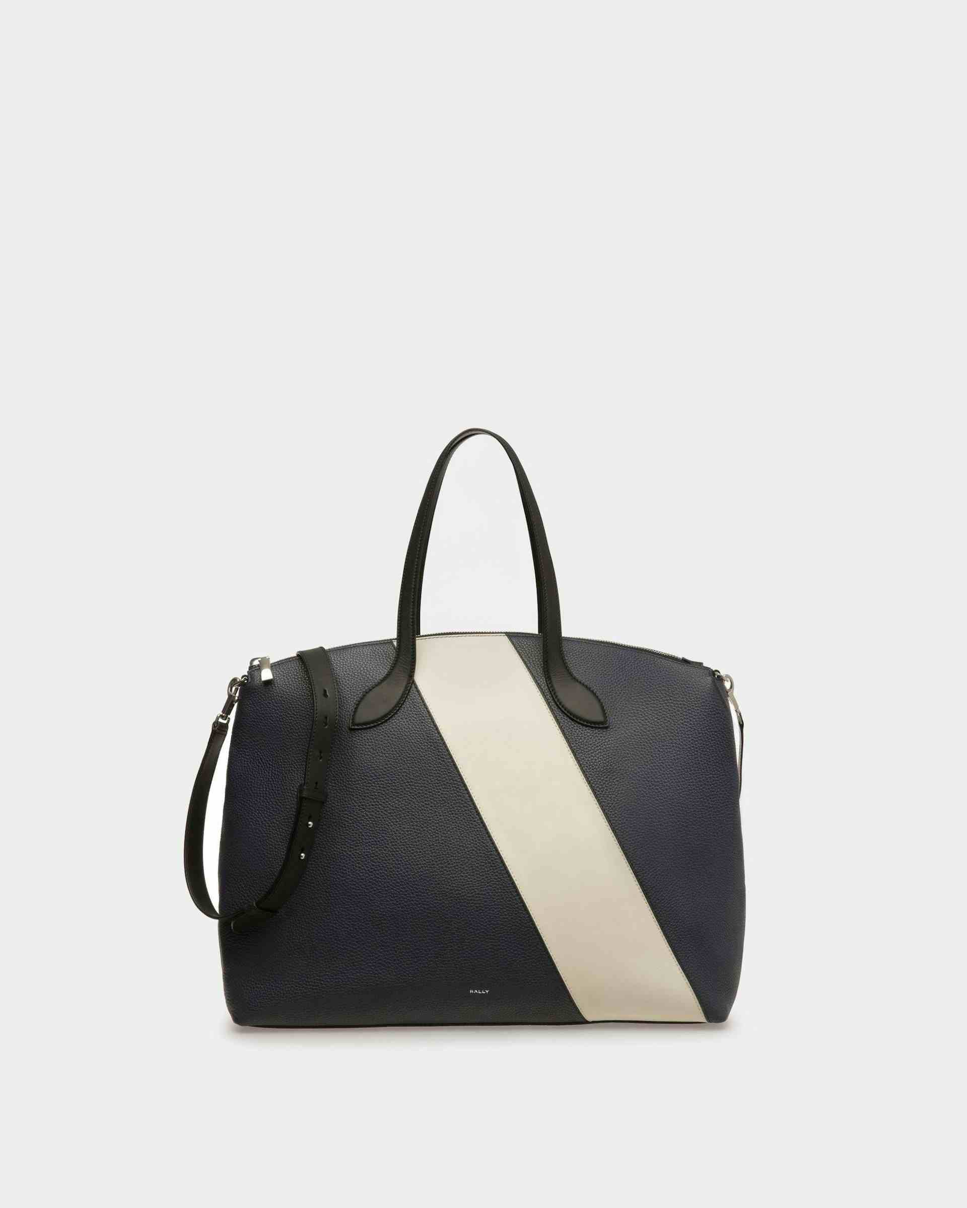 Lago Tote Bag In Midnight Leather - Men's - Bally
