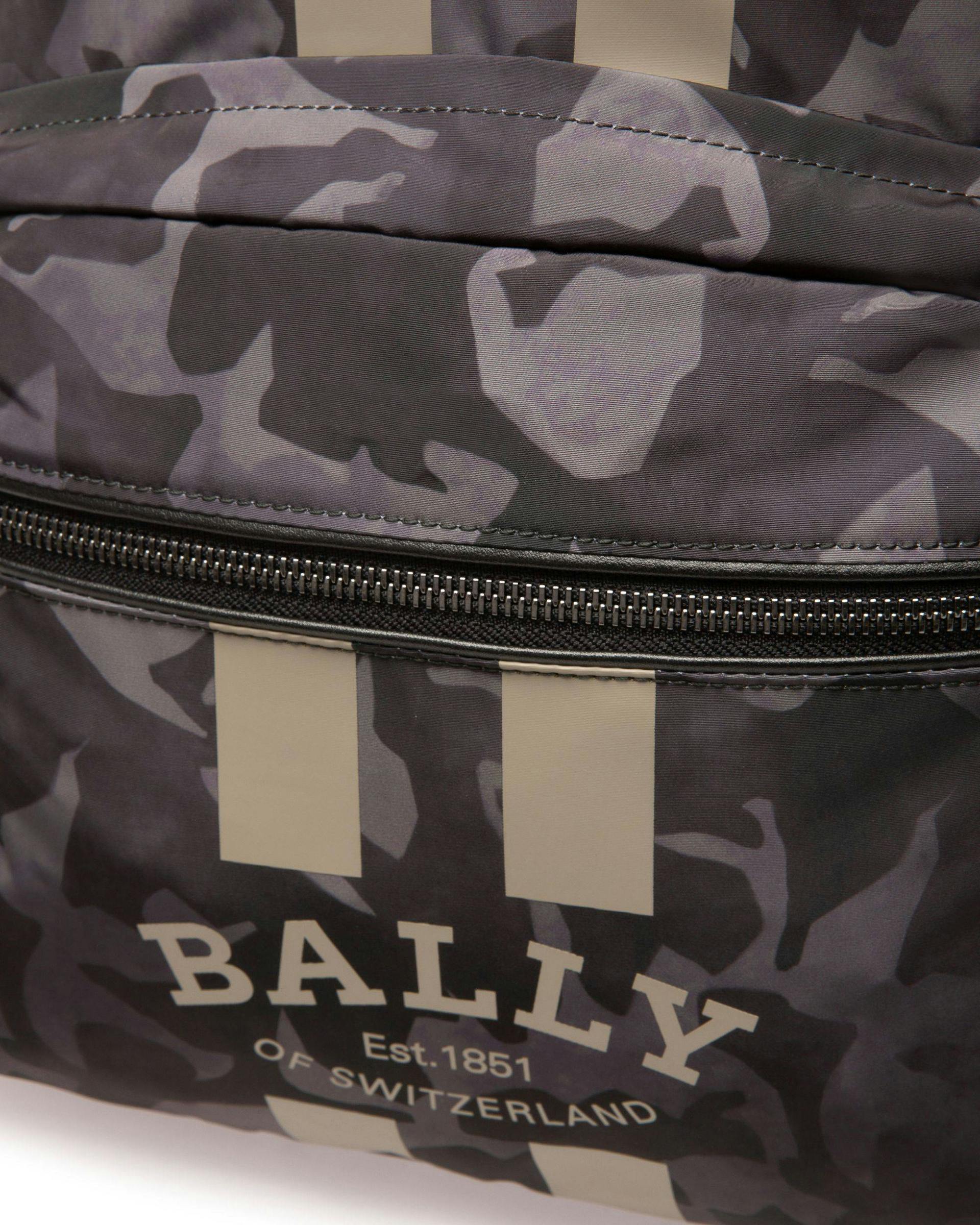 Fixie Nylon Backpack In Black - Men's - Bally - 05