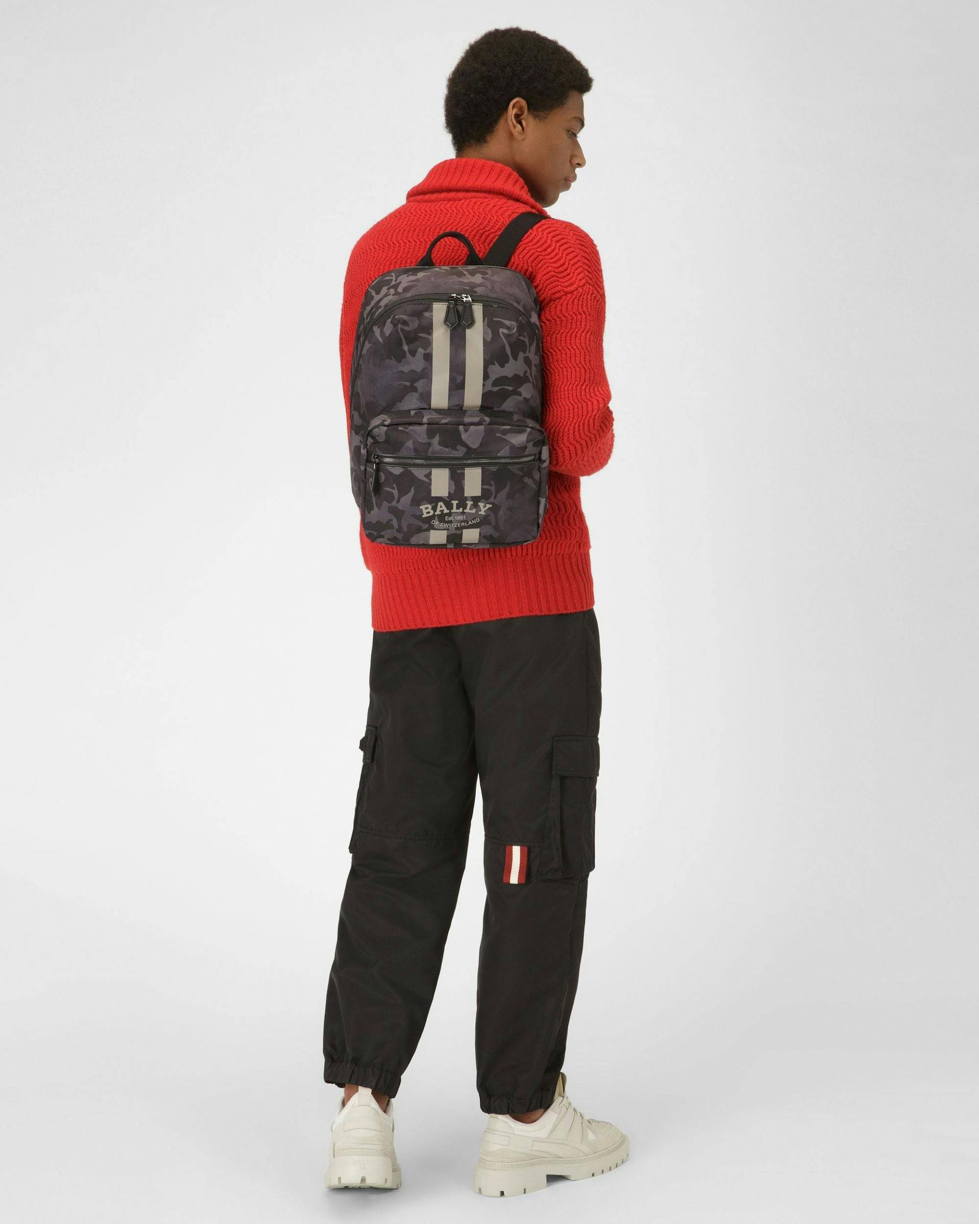 Fixie Nylon Backpack In Black - Men's - Bally - 08