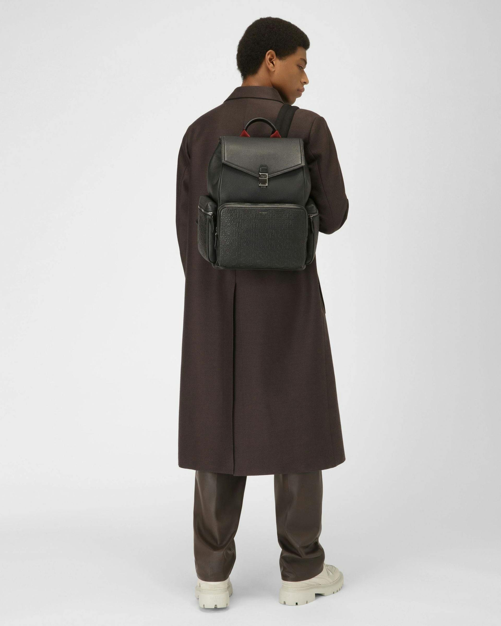 Bahko Leather Backpack In Black - Men's - Bally - 03