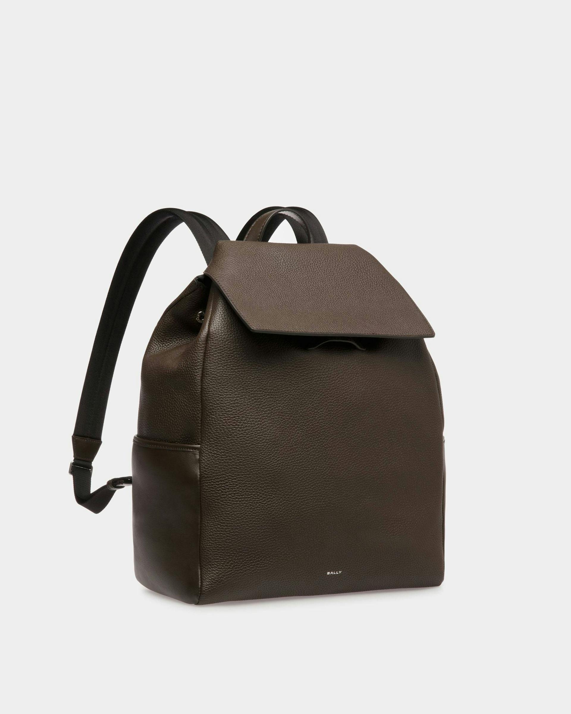 Lago Backpack In Brown Leather - Men's - Bally - 03