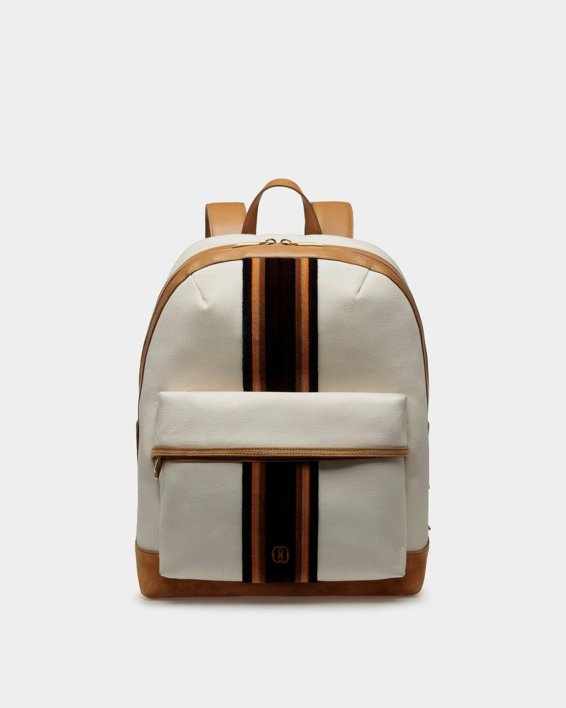 Gare Backpack In Natural And Desert Fabric - Men's - Bally - 01