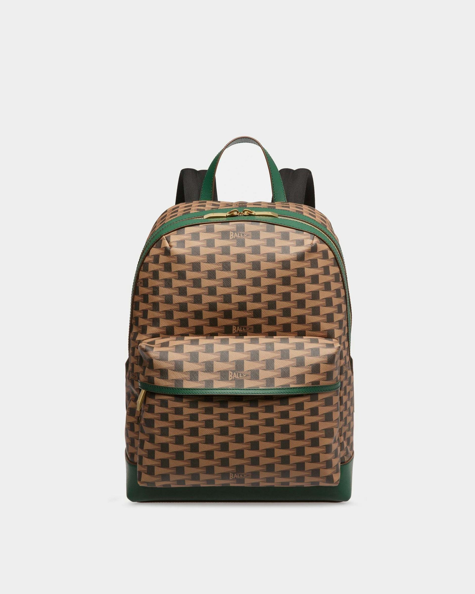 Pennant Backpack In Desert And Khaki Leather and TPU - Men's - Bally - 01