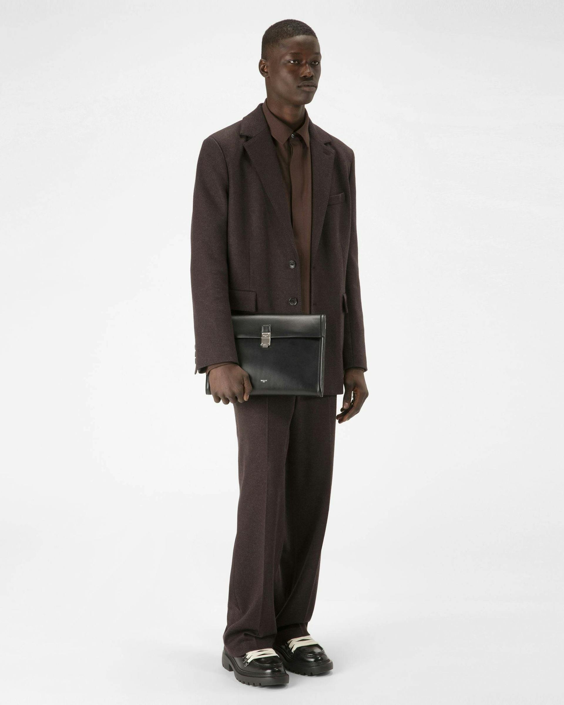 Soryan Leather Portfolio In Black - Men's - Bally - 02