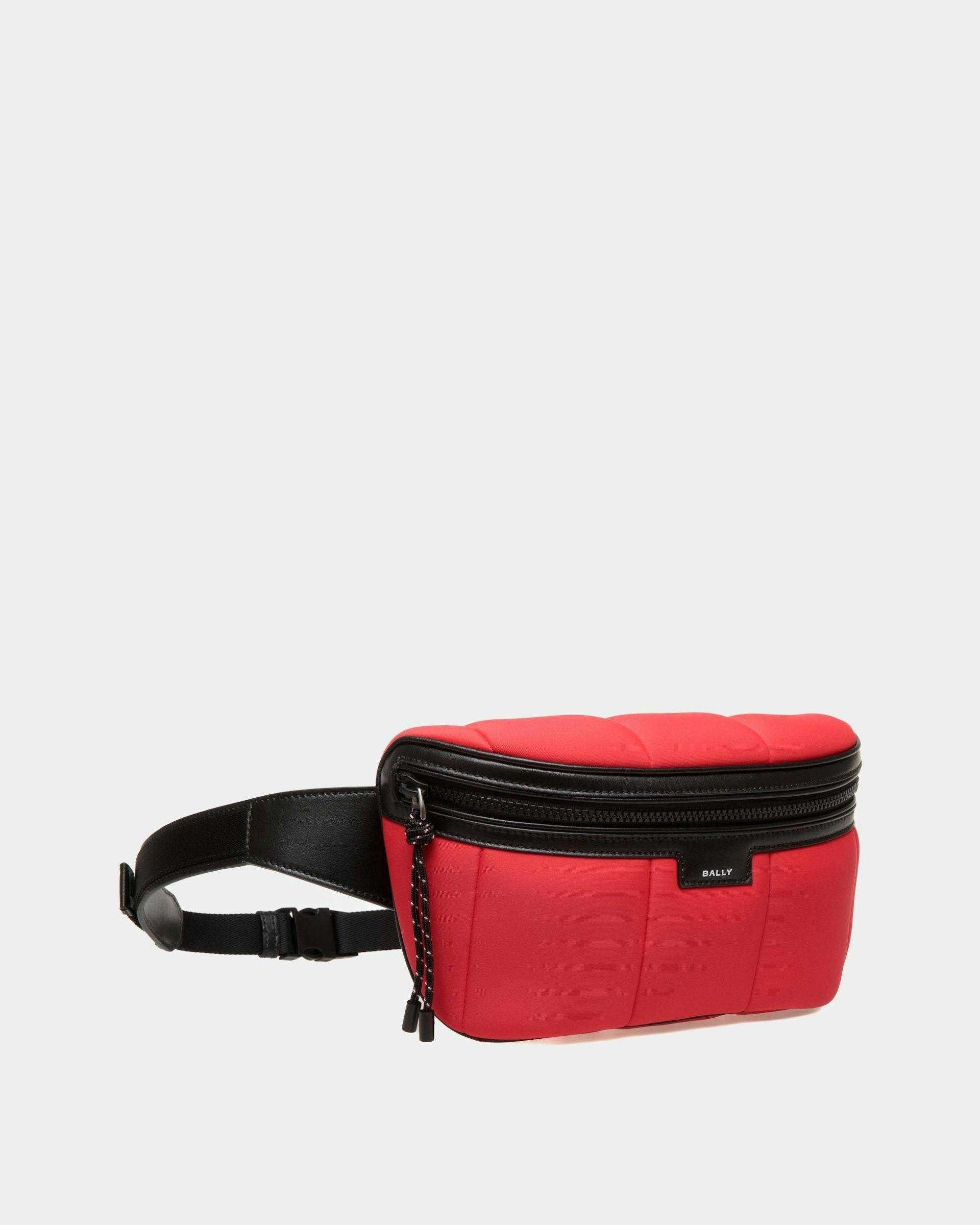Men's Mountain Belt Bag In Red Neoprene | Bally | Still Life 3/4 Front