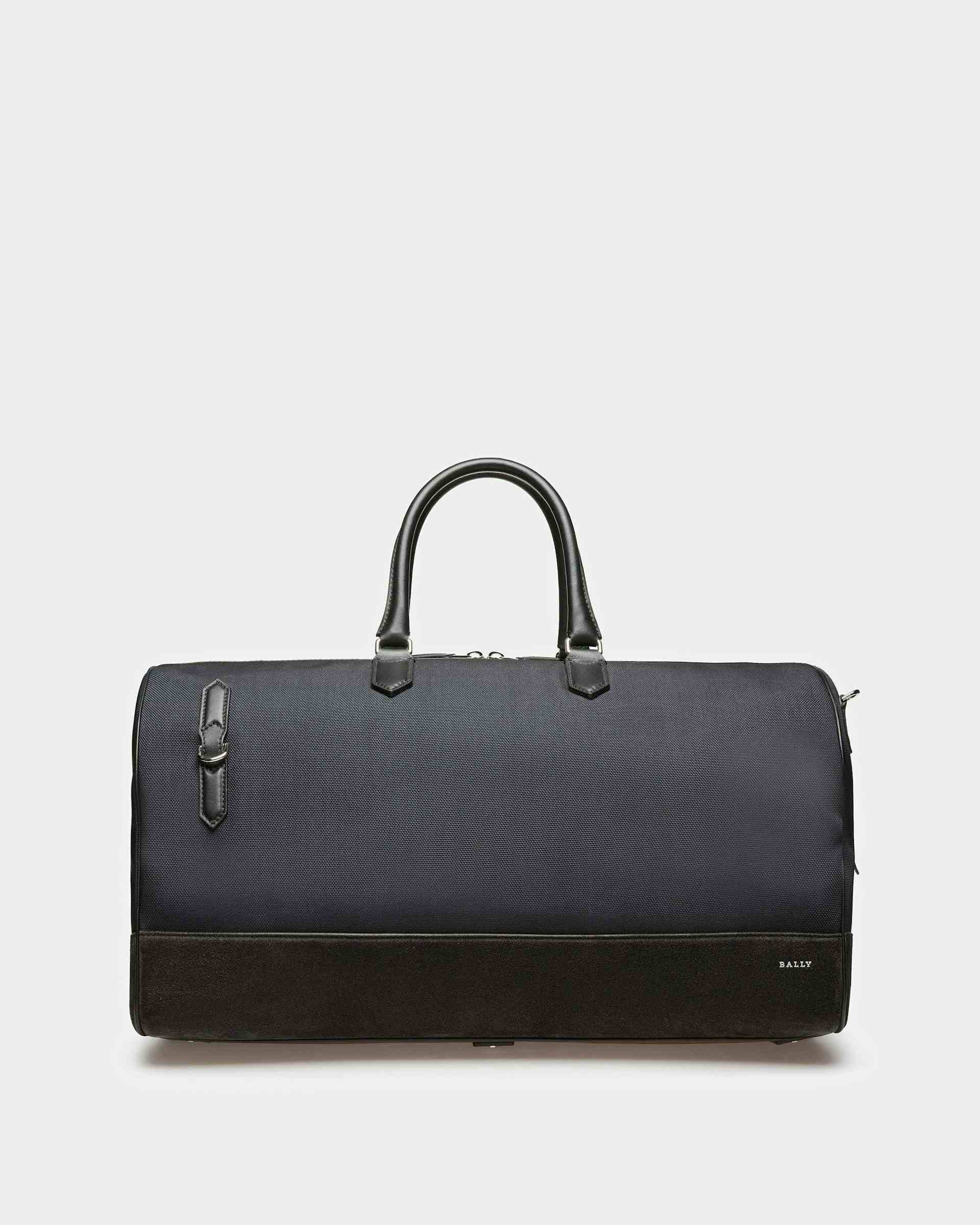 Caius Leather And Nylon Weekender Bag In Midnight - Men's - Bally