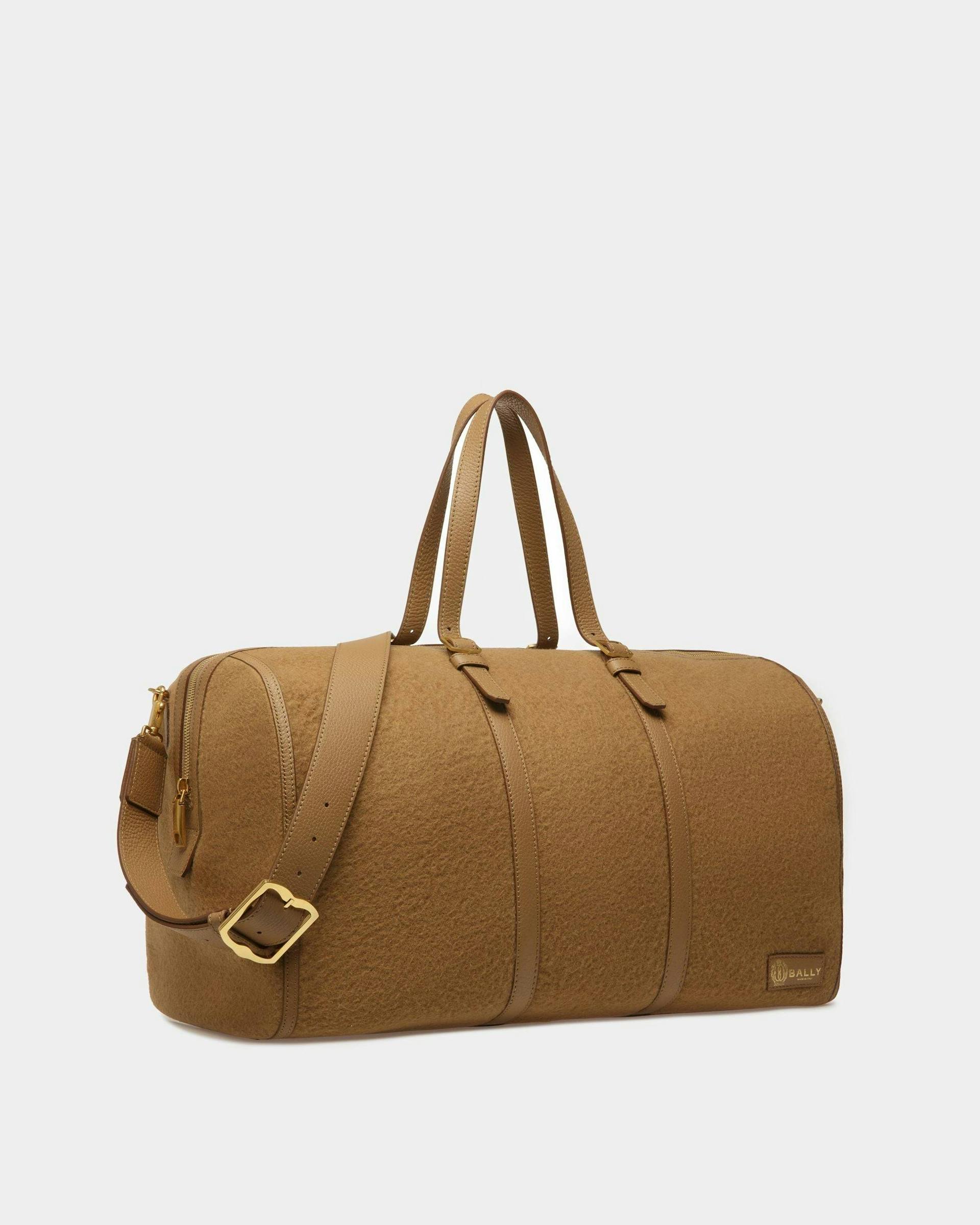 Gare Weekender In Camel Fabric And Leather - Men's - Bally - 03