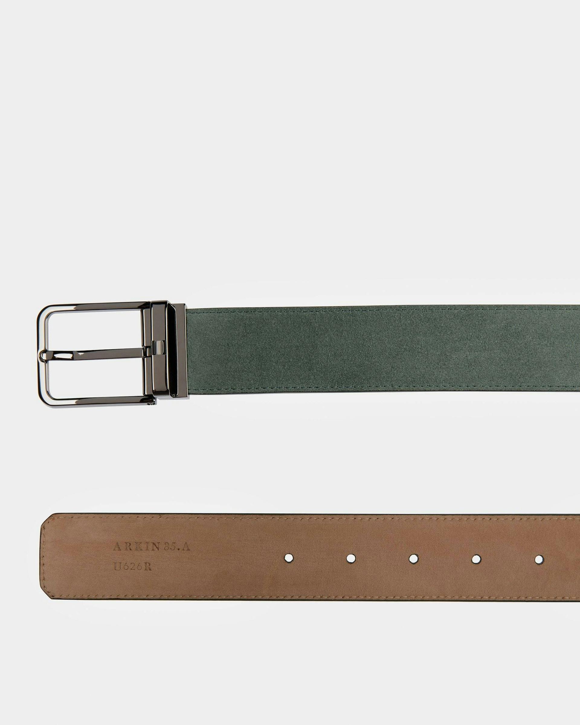 Arkin Leather 35Mm Belt In Sage - Men's - Bally - 02