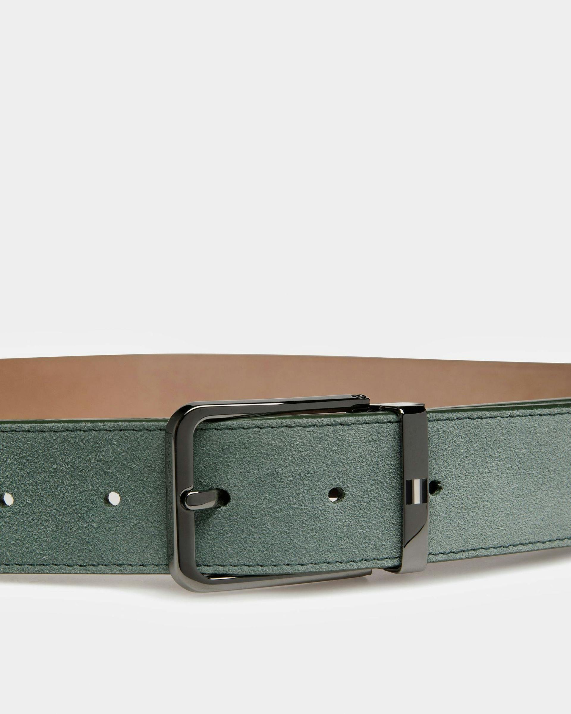 Arkin Leather 35Mm Belt In Sage - Men's - Bally - 03