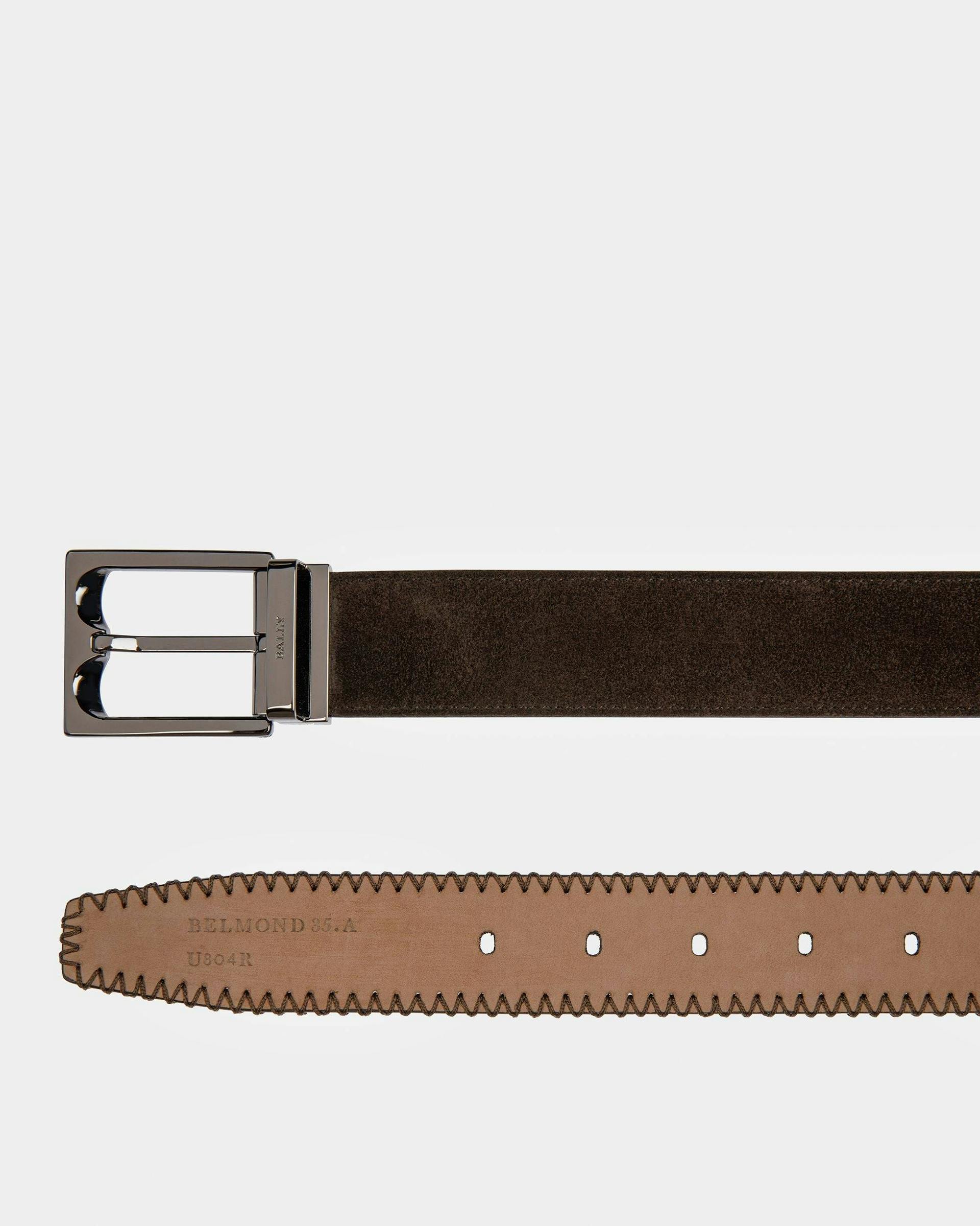 Belmond Leather Belt In Ebony - Men's - Bally - 02