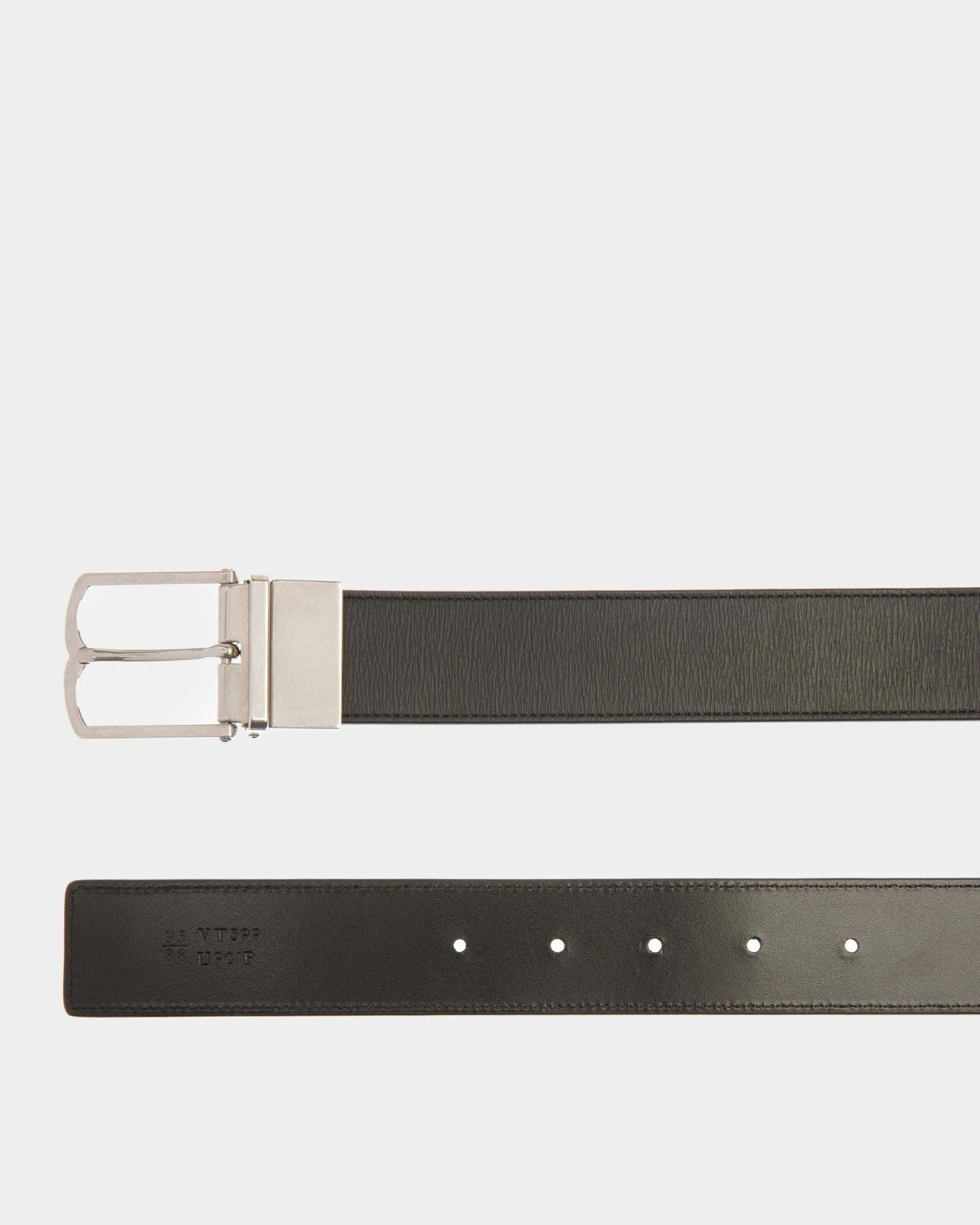 35mm Dress Belt In Black Leather - Men's - Bally - 02