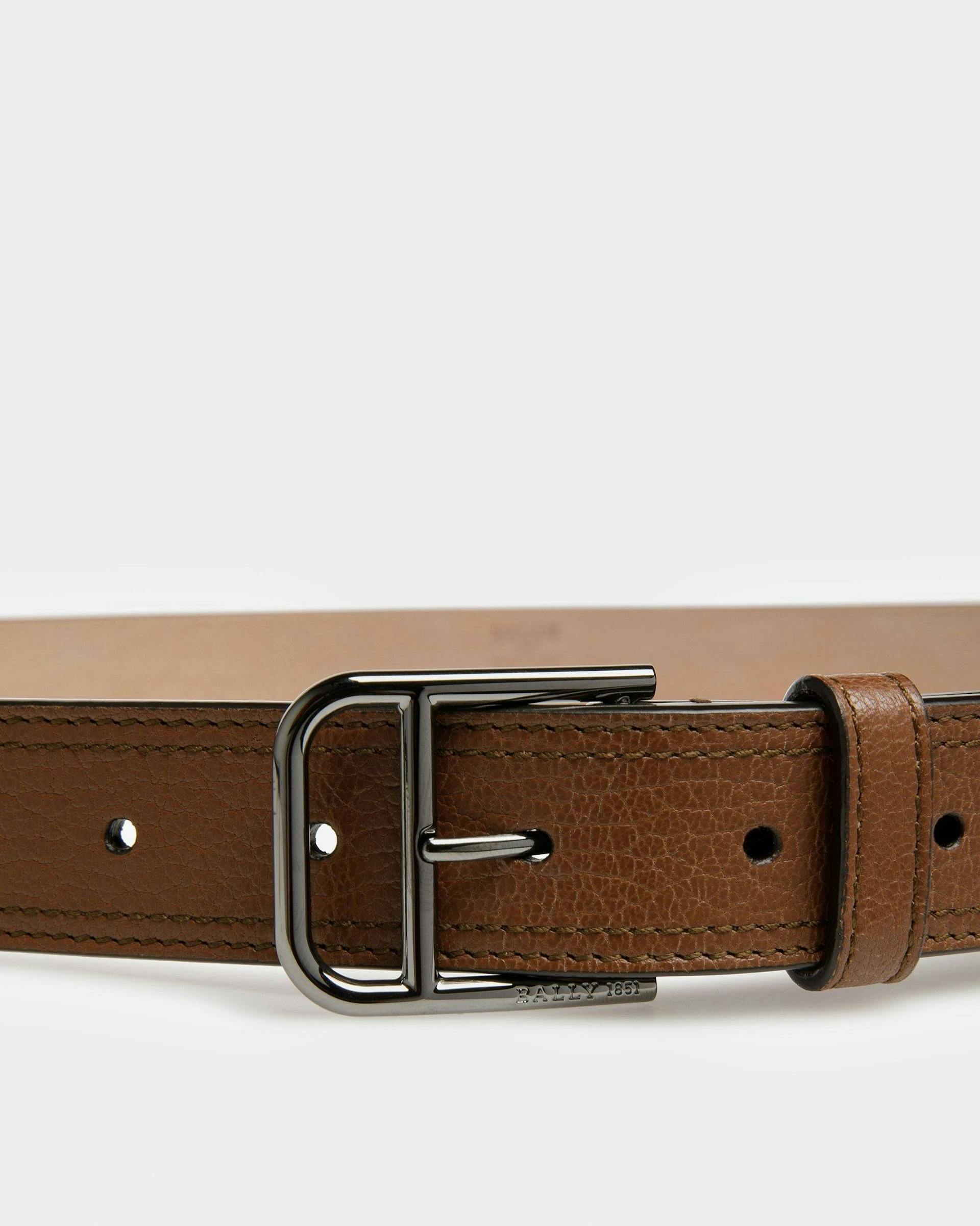 Scotty Leather 30Mm Belt In Brown - Men's - Bally - 03