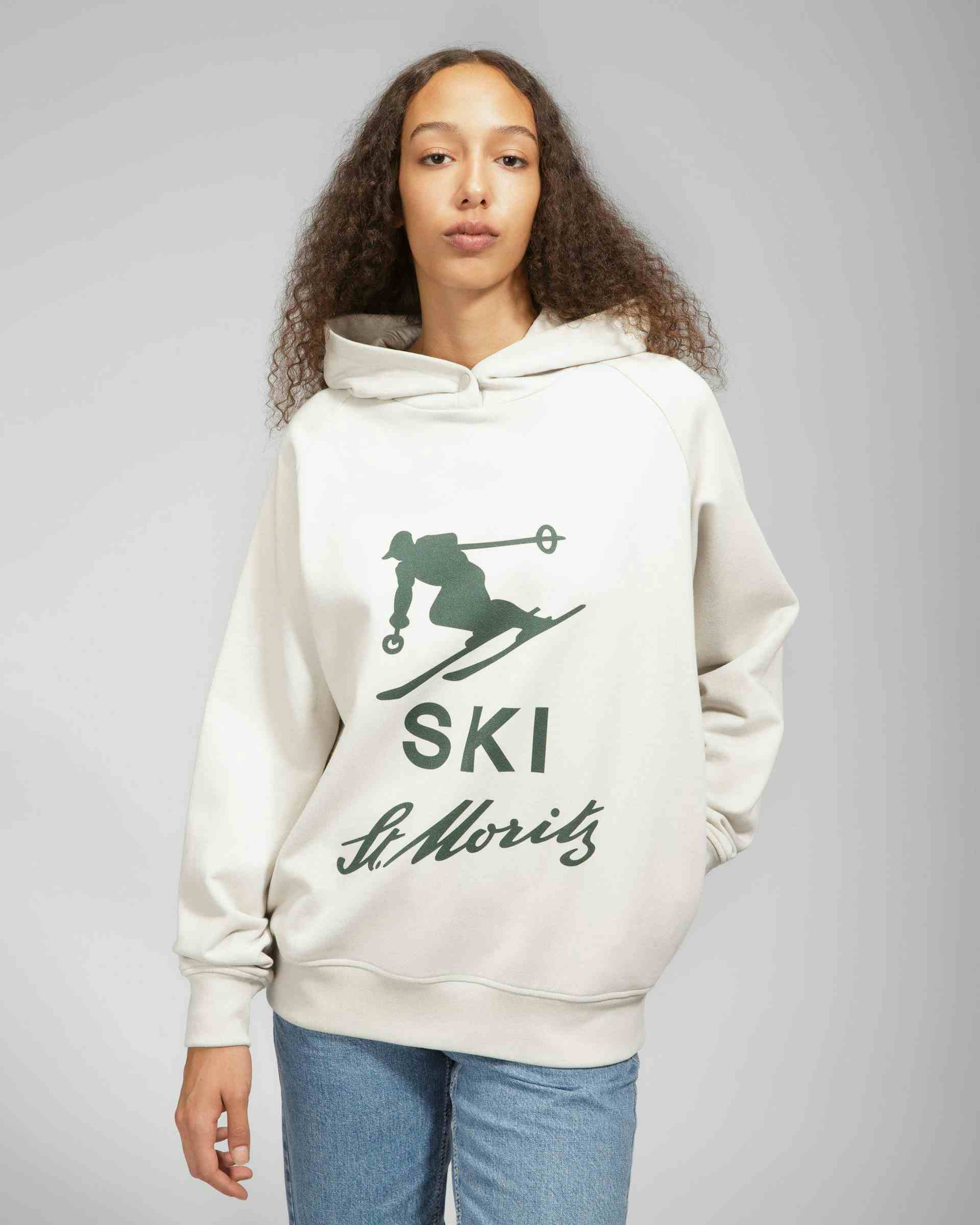 Ski St Moritz Hoodie Cotton Sweatshirt In Grey - Men's - Bally